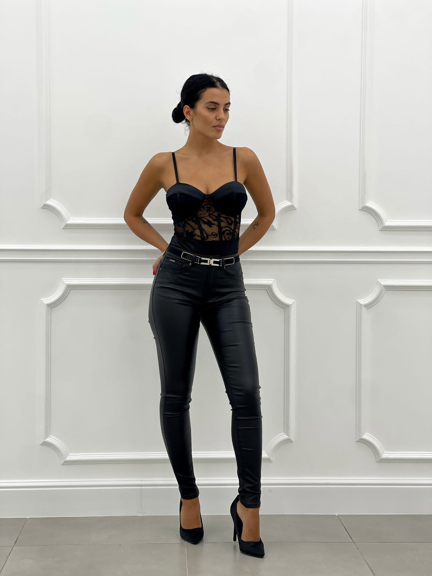 PANTALONE ECOPELLE 5 TASCHE