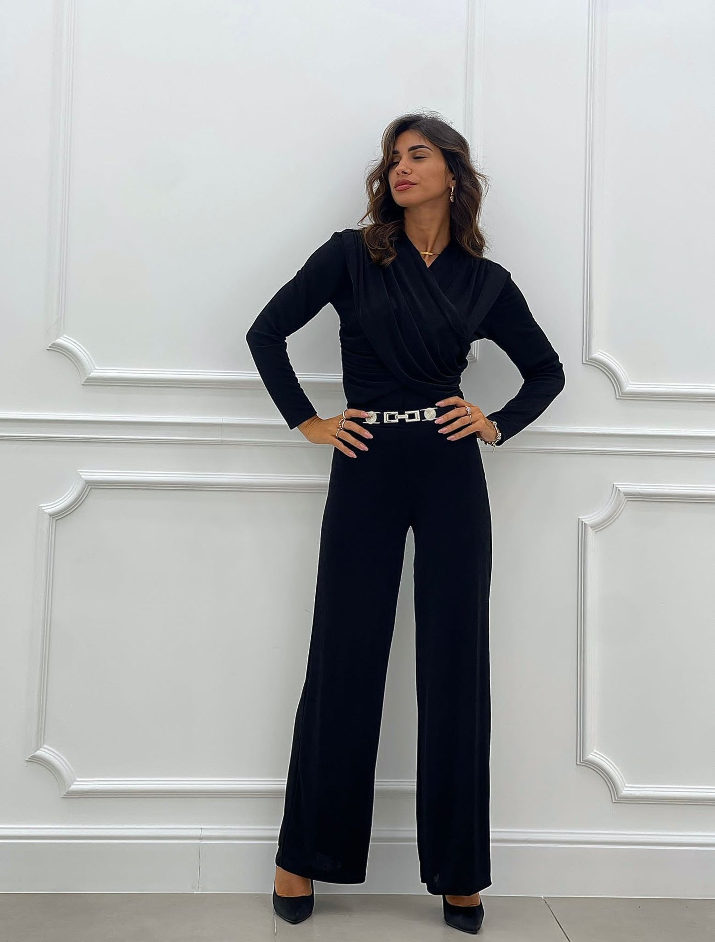 MAGLIA INCROCIO DRAPPEGGIATA