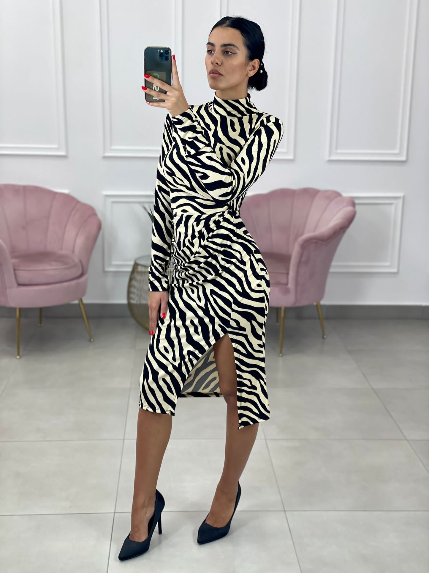 VESTITO DRAPPEGGIATO FANTASIA ZEBRATA