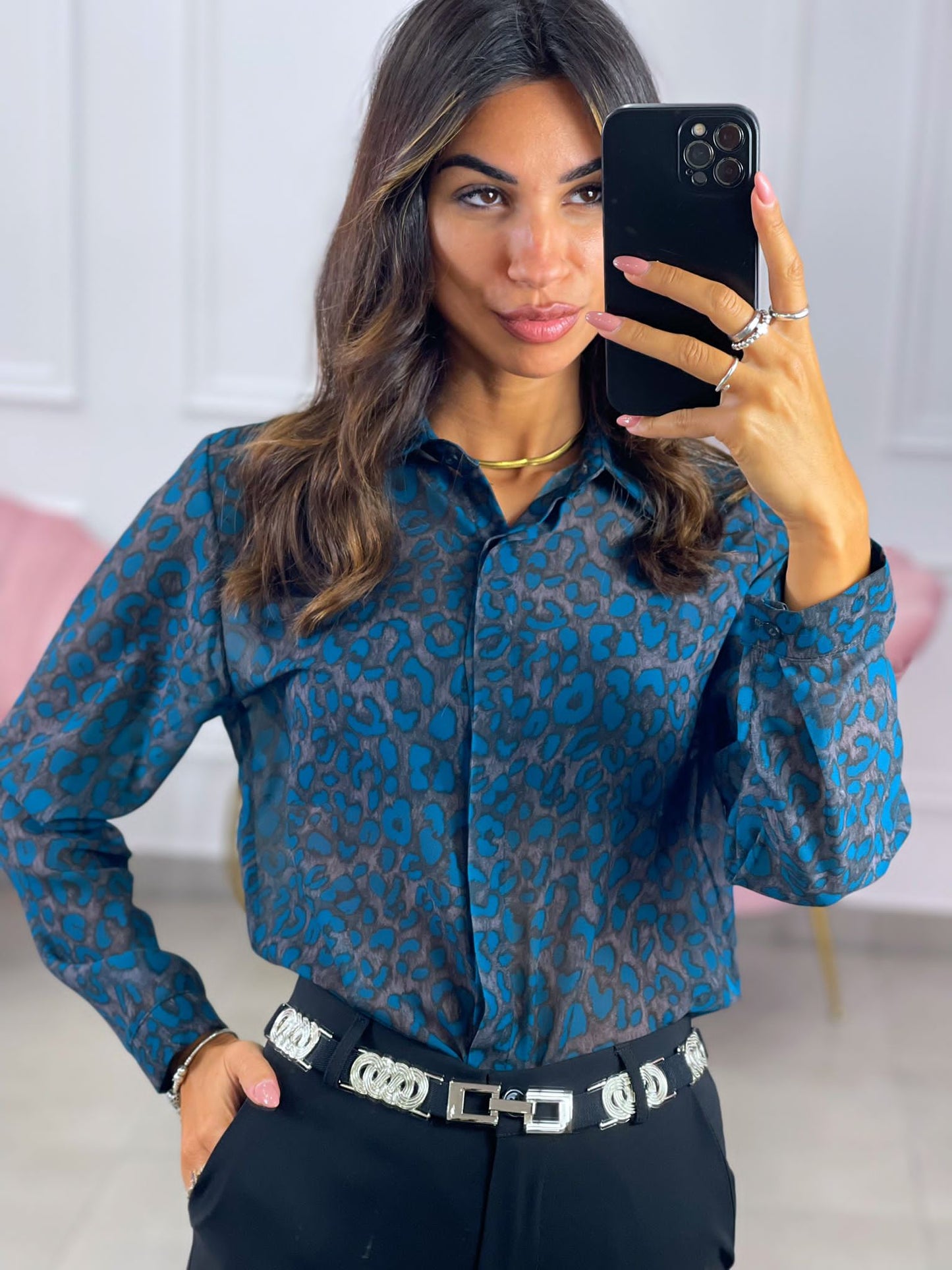 CAMICIA GEORGETTE FANTASIA MACULATA