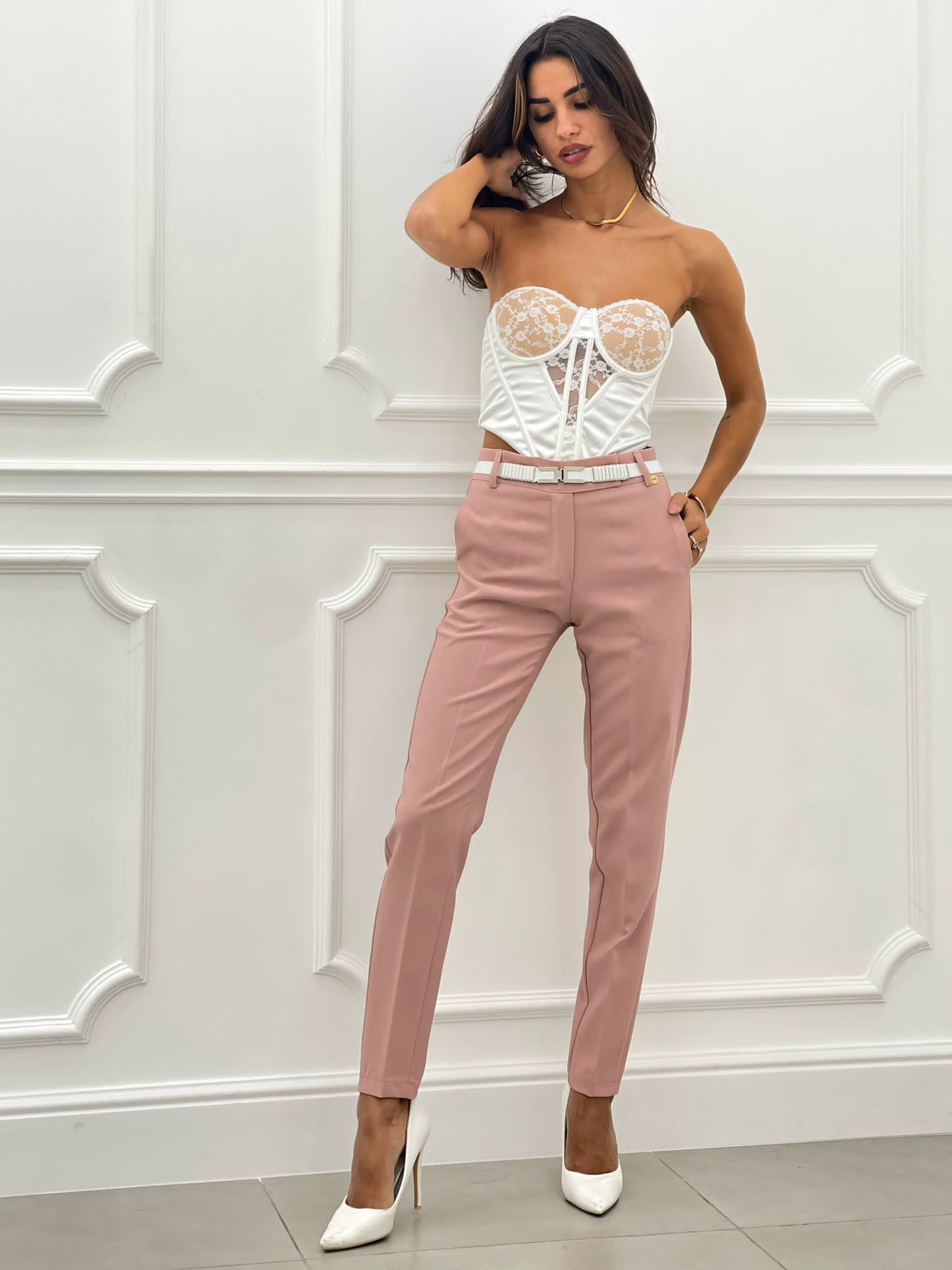 PANTALONE CAPRI TASCA A FILO TOP QUALITY