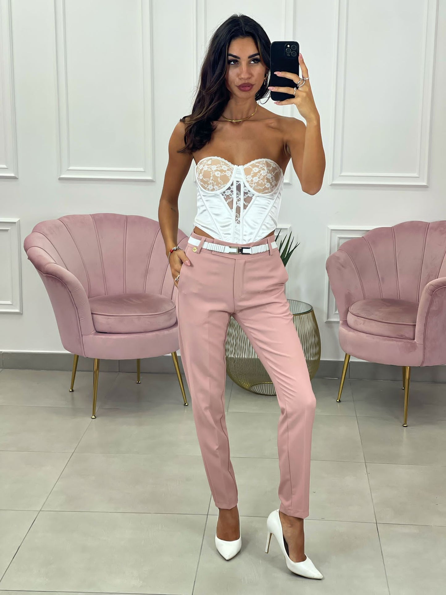 PANTALONE CAPRI TASCA A FILO TOP QUALITY