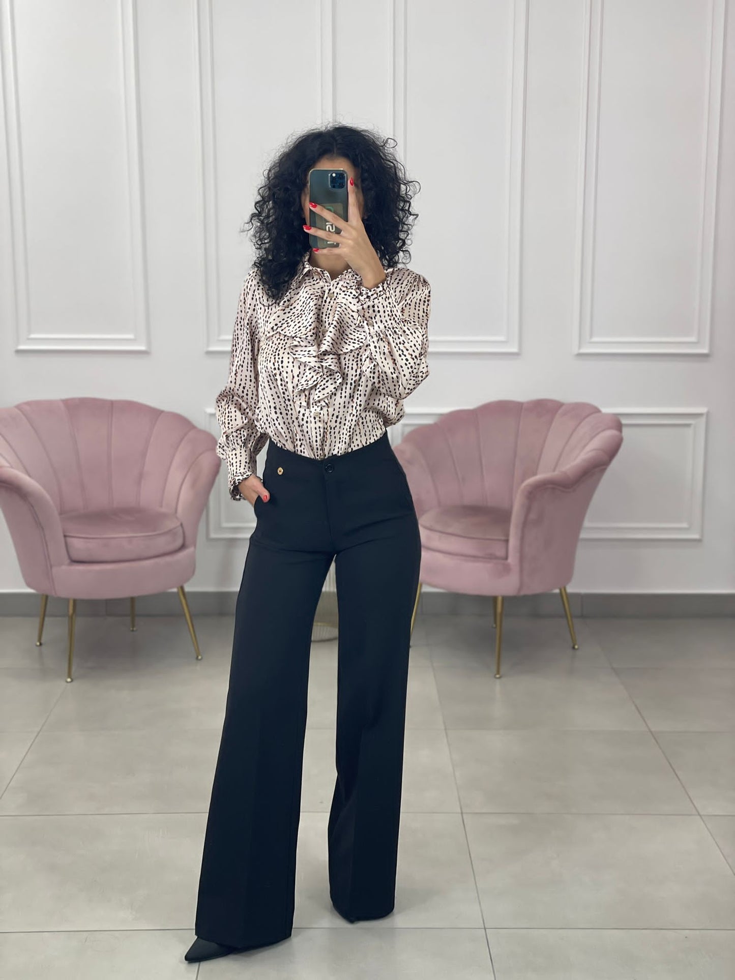 CAMICIA RASO CON ROUCHE TOP QUALITY