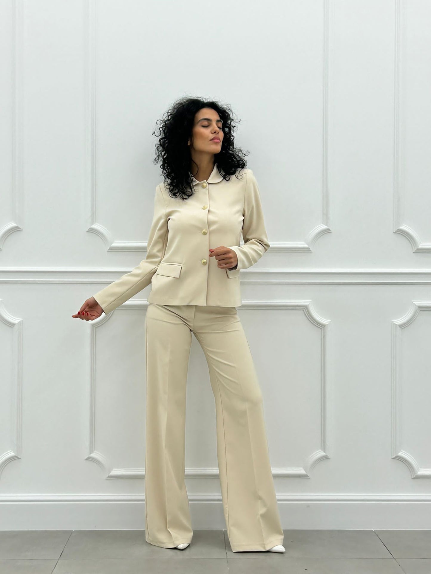 PANTALONE PALAZZO TASCA FILO