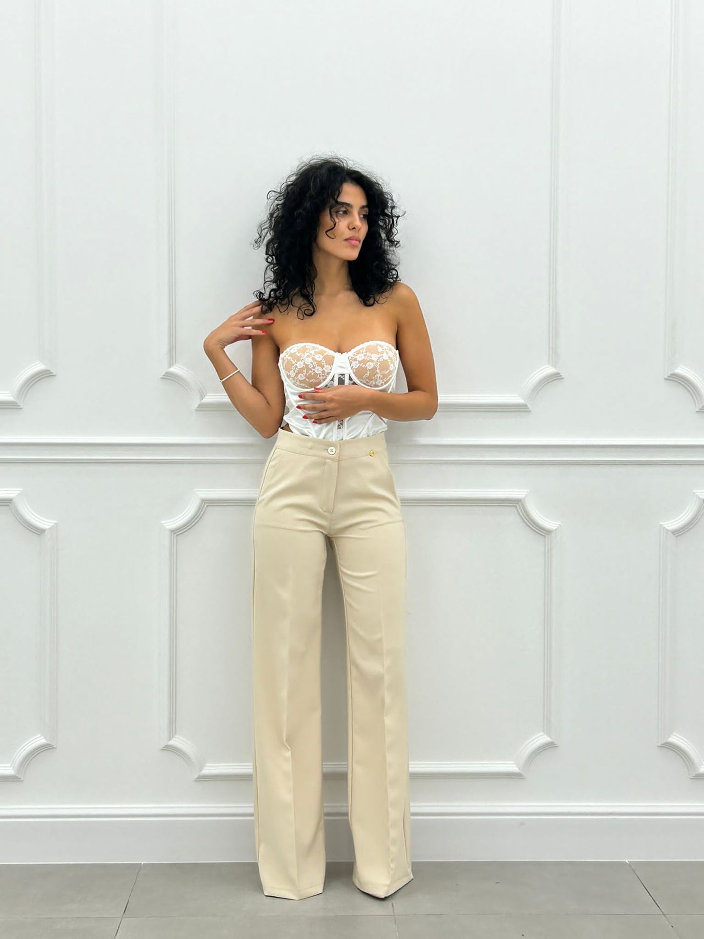 PANTALONE PALAZZO TASCA FILO