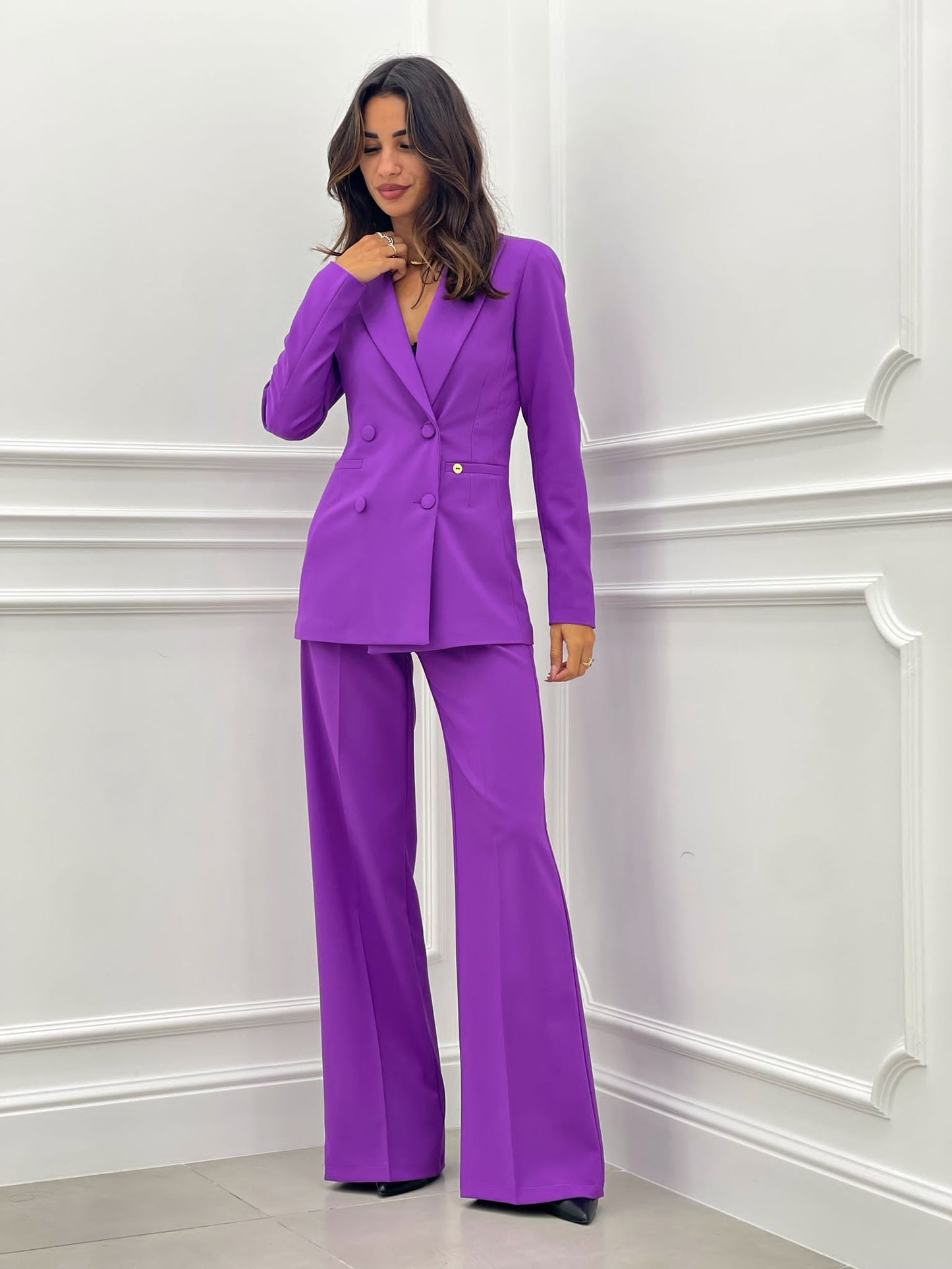 PANTALONE PALAZZO TASCA FILO