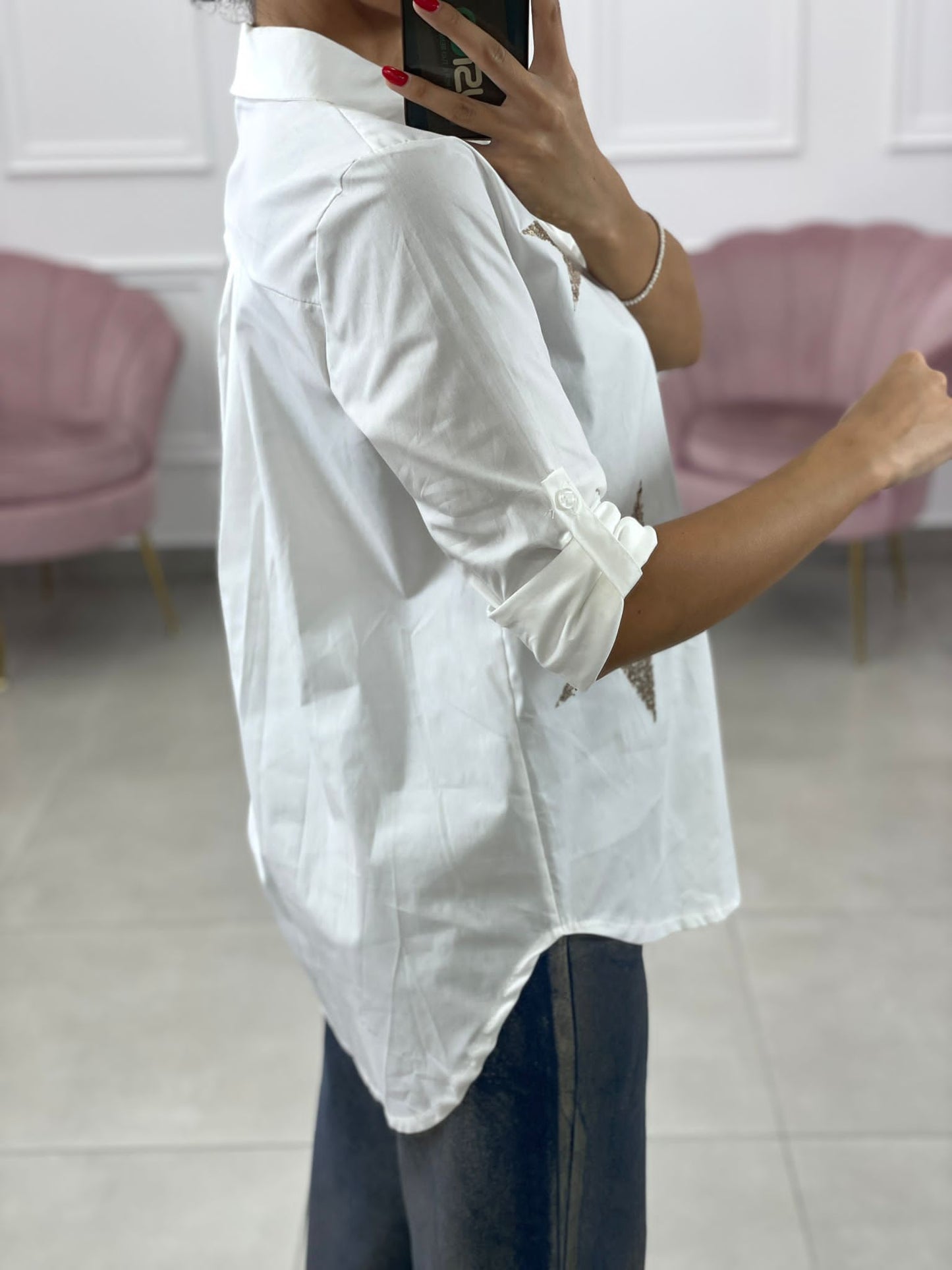 CAMICIA COTONE CON APPLICAZIONE StELLE