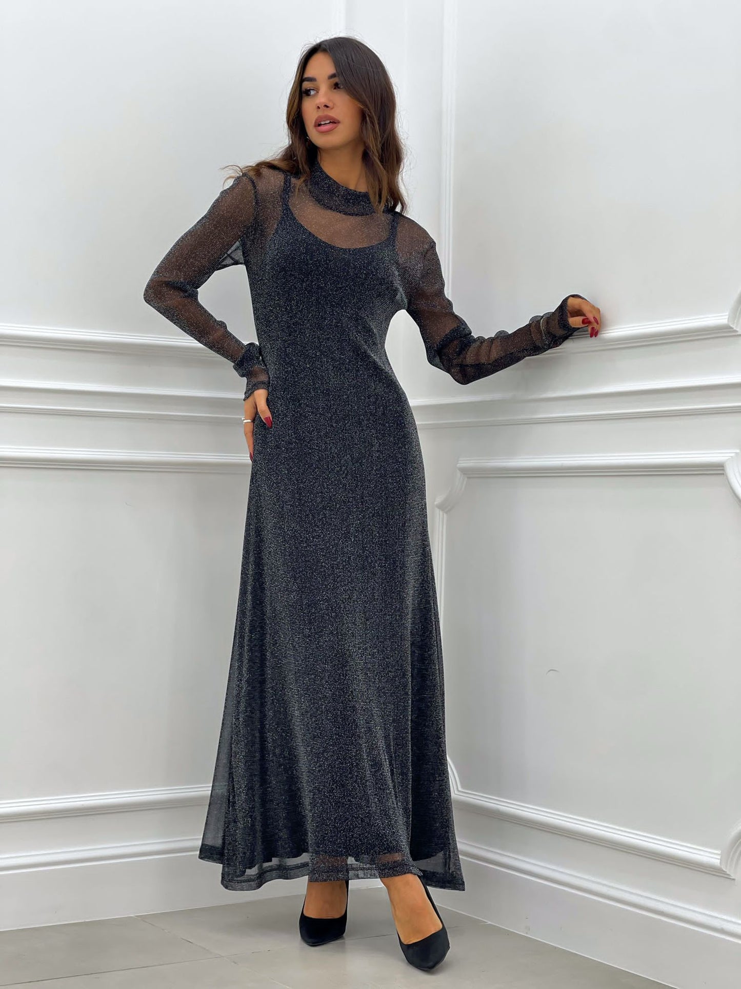 VESTITO LUNGO LUREX