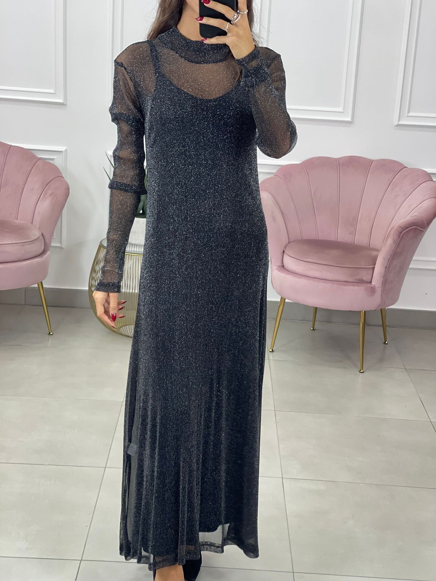 VESTITO LUNGO LUREX