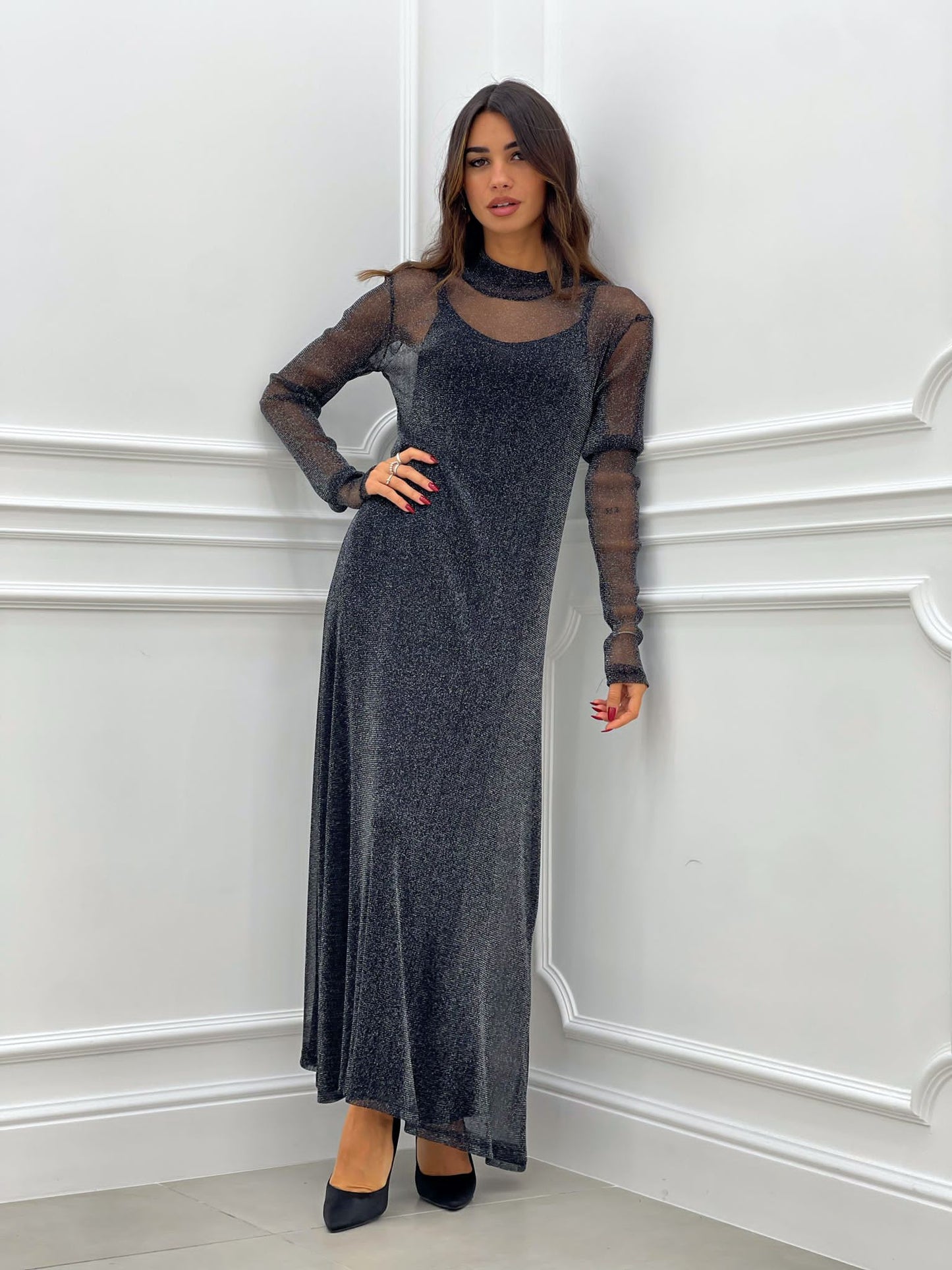 VESTITO LUNGO LUREX