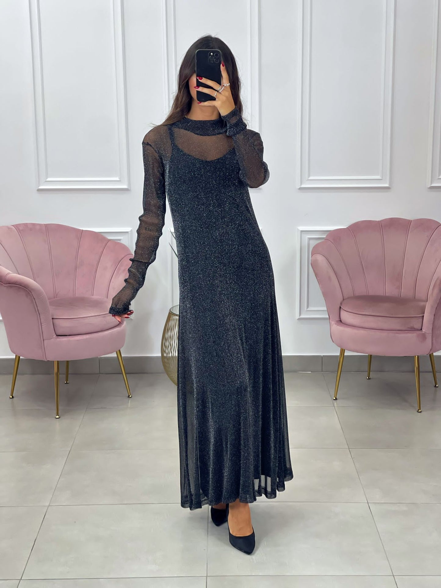 VESTITO LUNGO LUREX