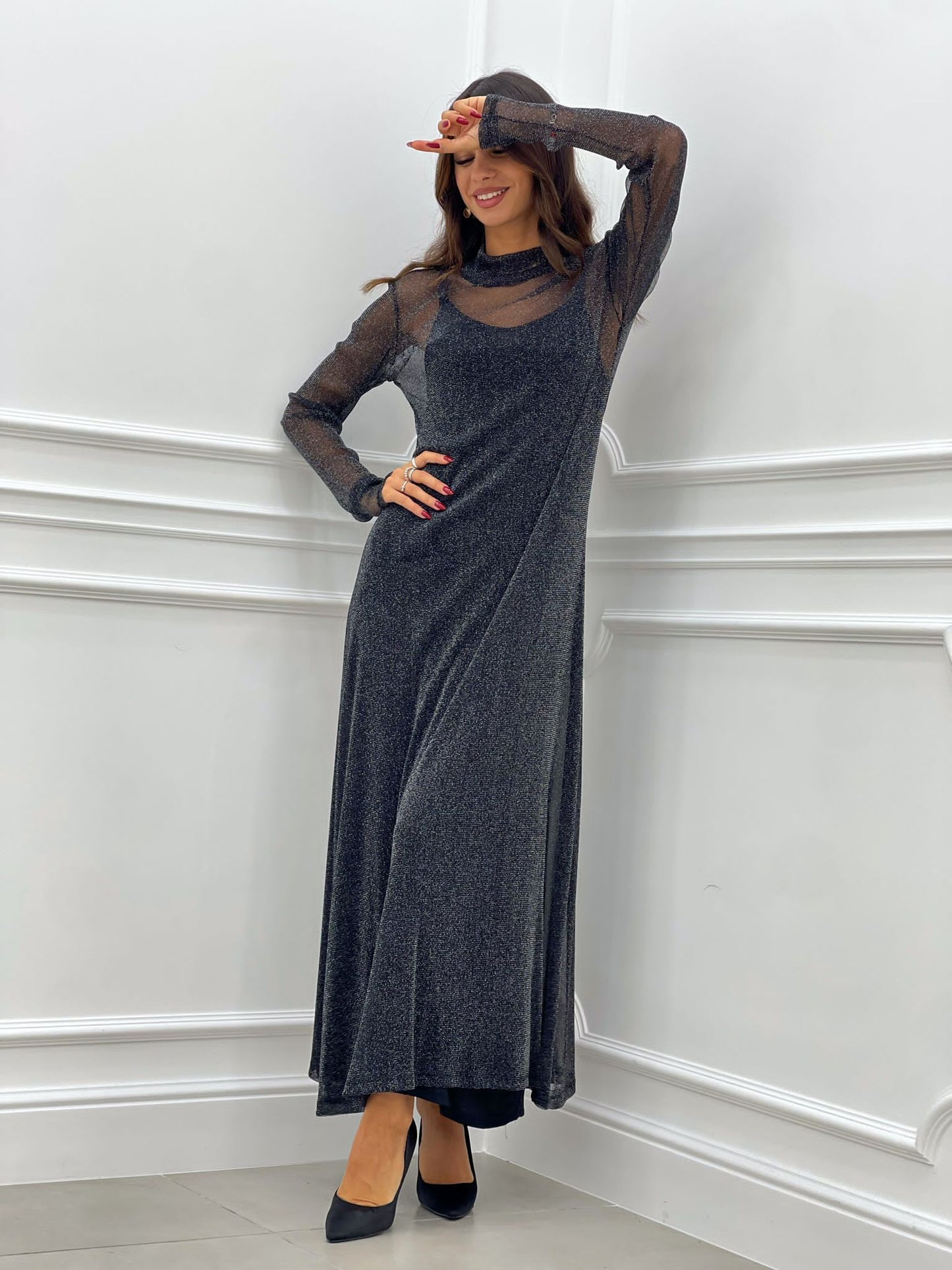 VESTITO LUNGO LUREX