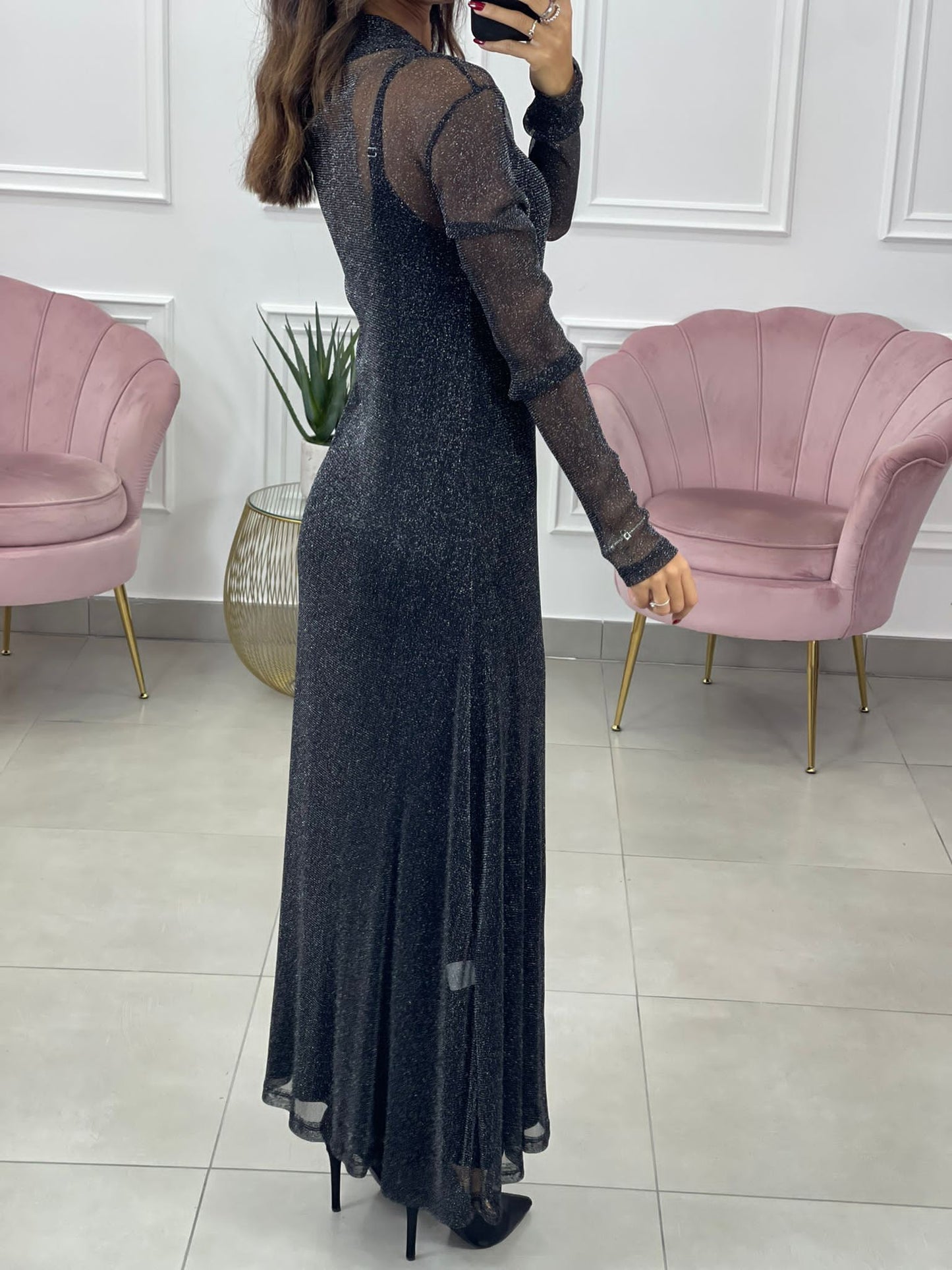 VESTITO LUNGO LUREX