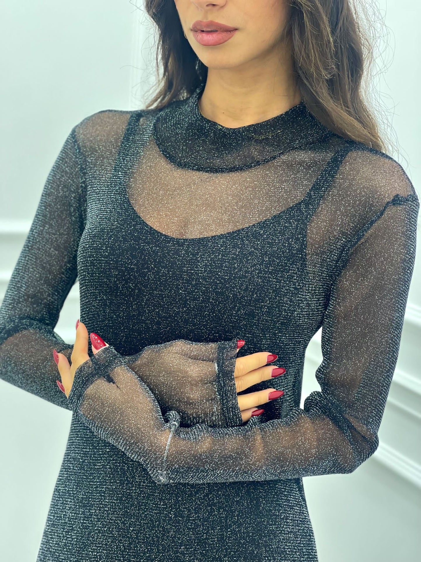 VESTITO LUNGO LUREX
