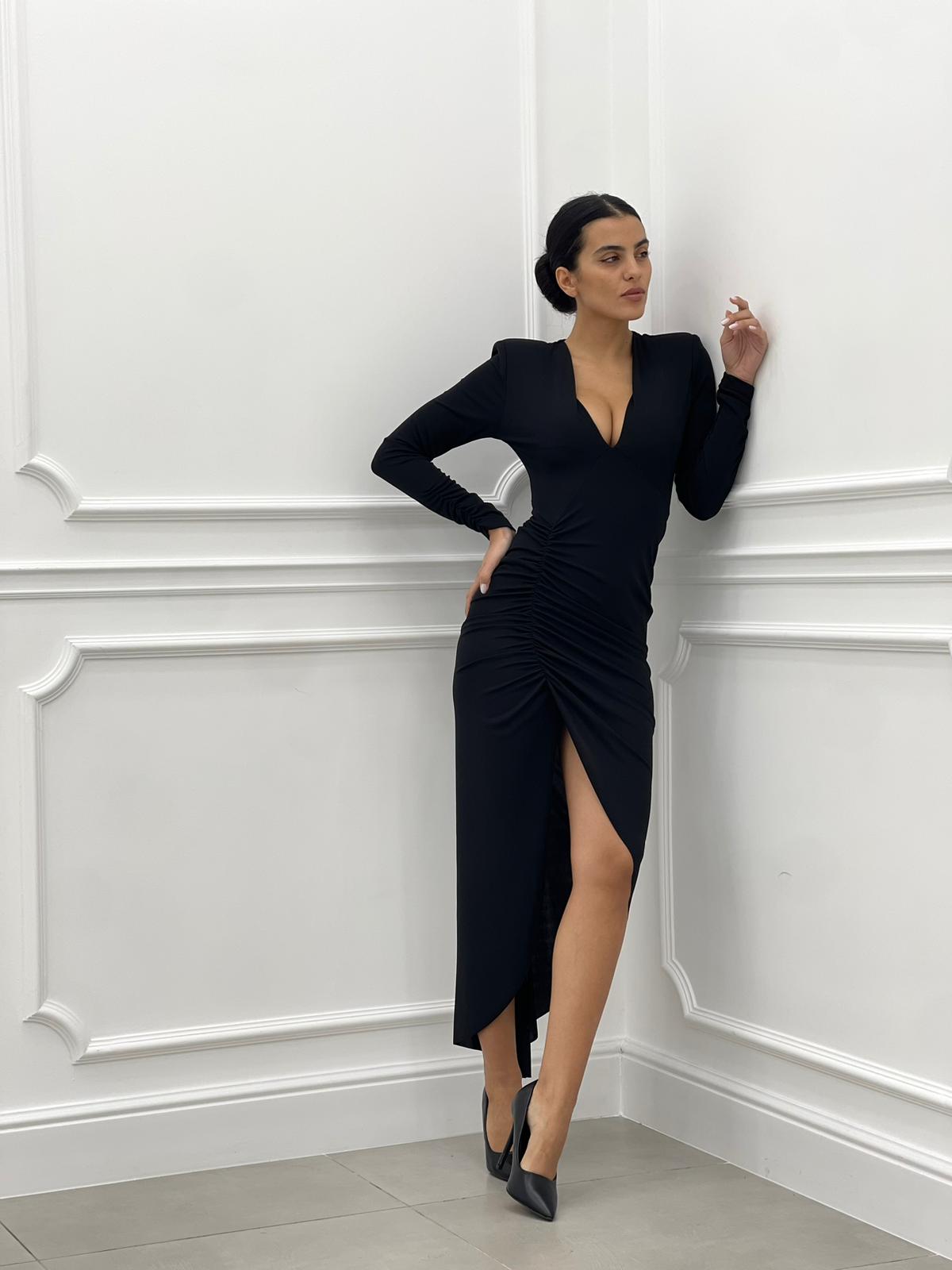 VESTITO DRAPPEGGIATO SCOLLO PROFONDO