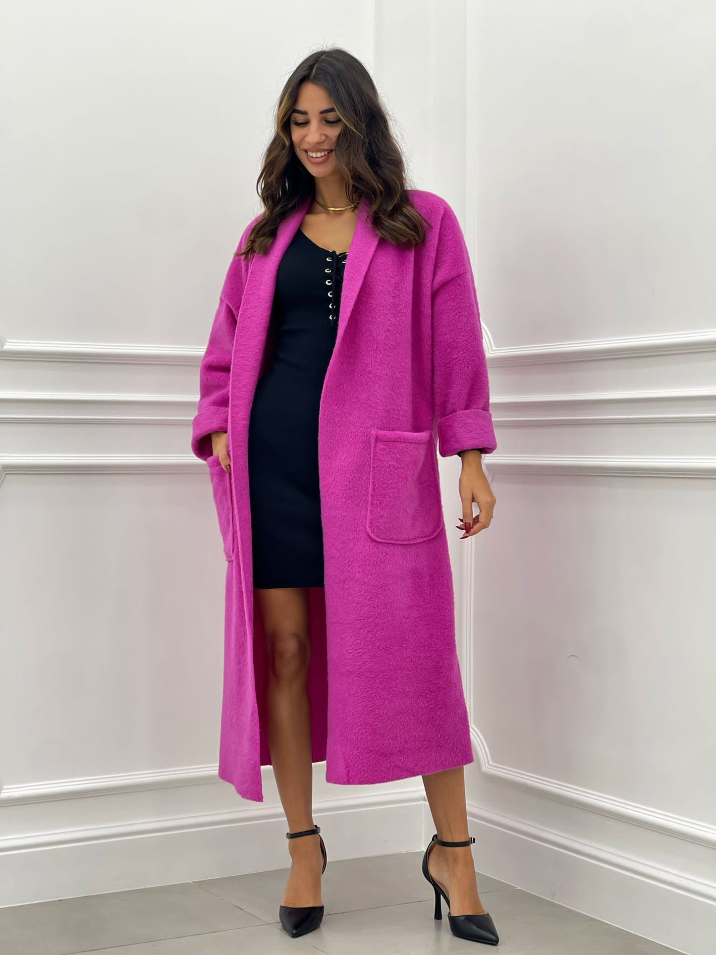CAPPOTTO LANA COTTA CON TASCHE