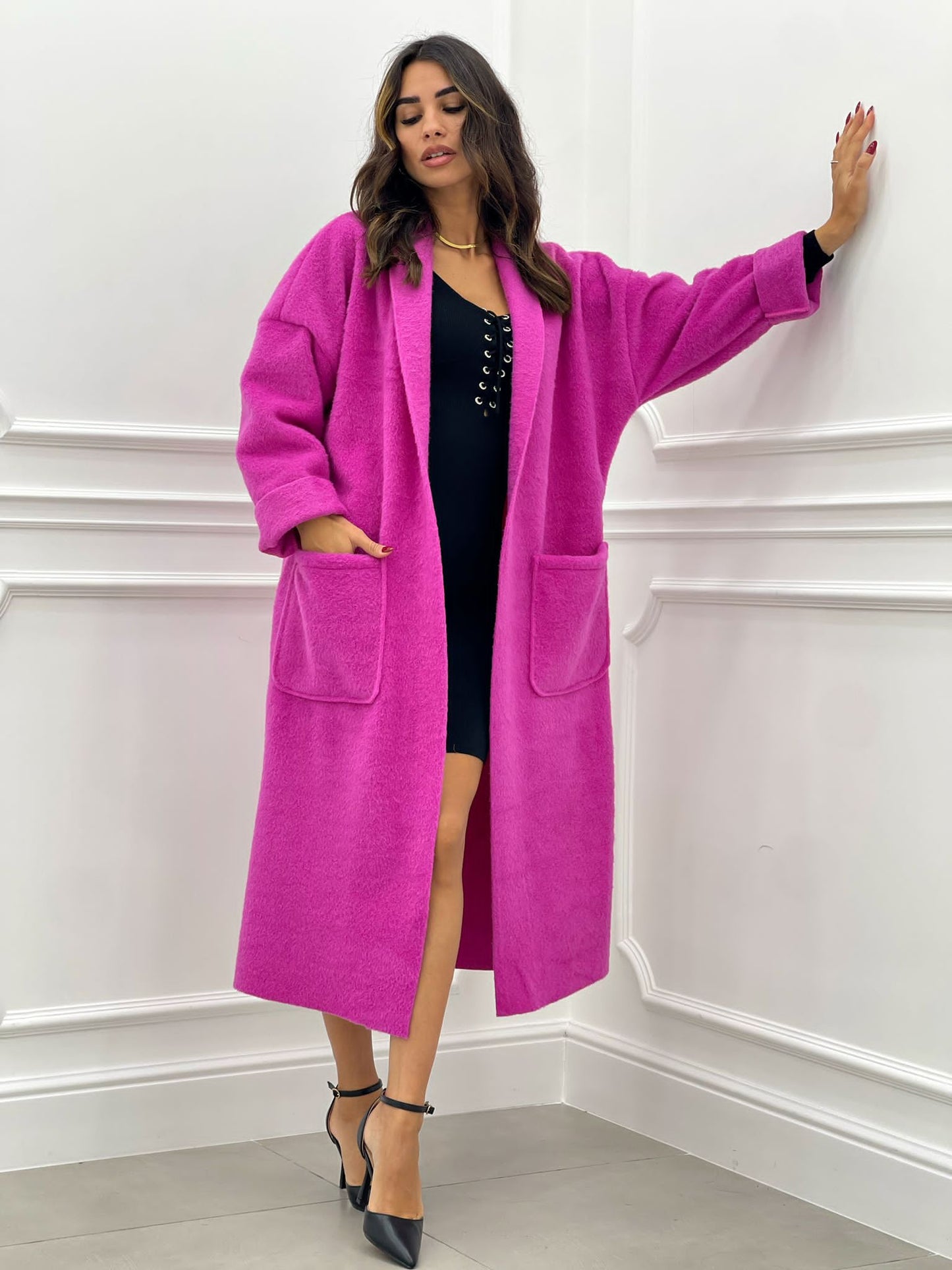 CAPPOTTO LANA COTTA CON TASCHE