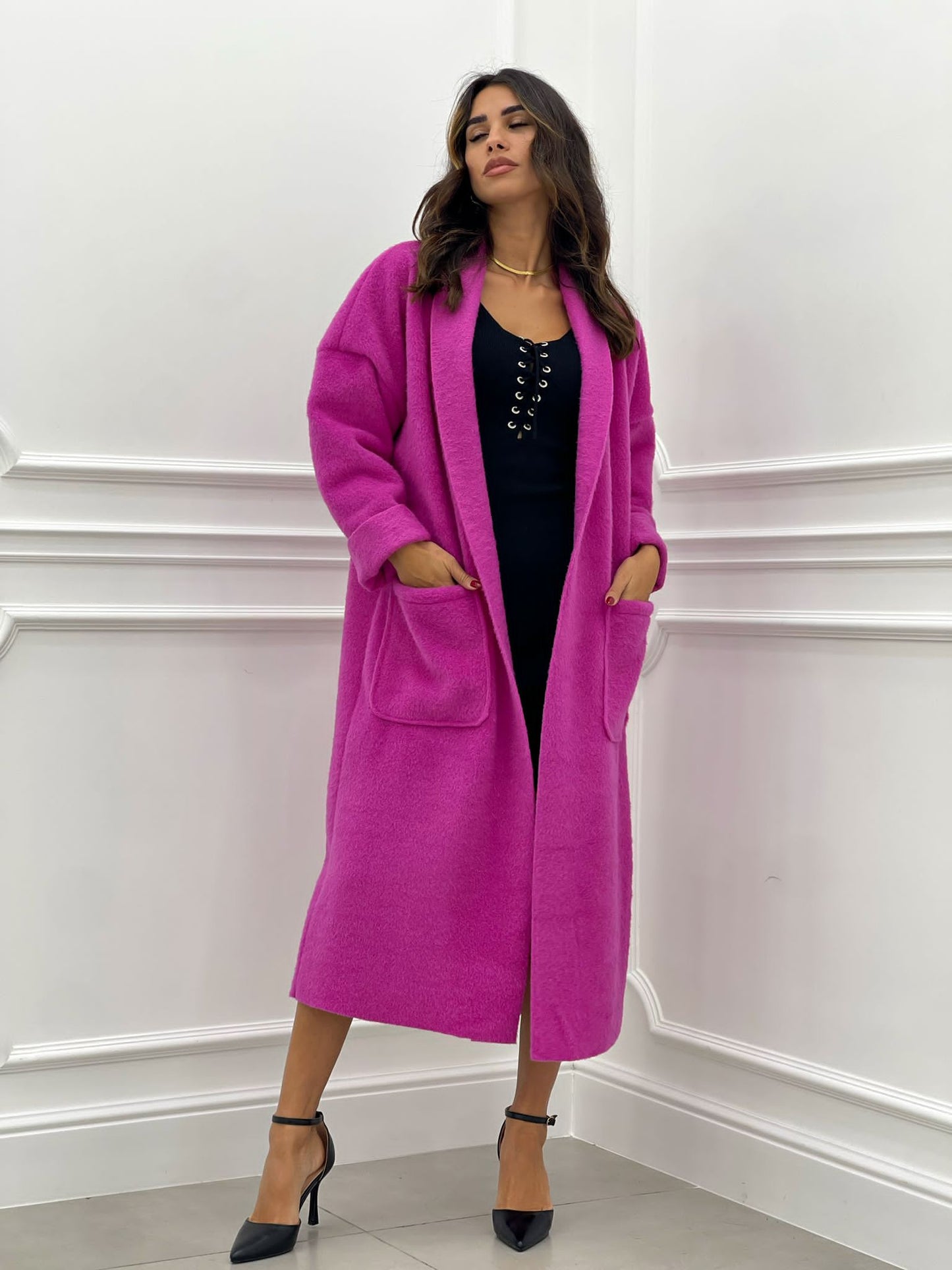 CAPPOTTO LANA COTTA CON TASCHE
