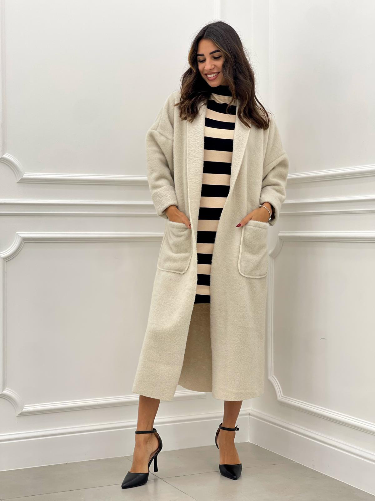 CAPPOTTO LANA COTTA CON TASCHE