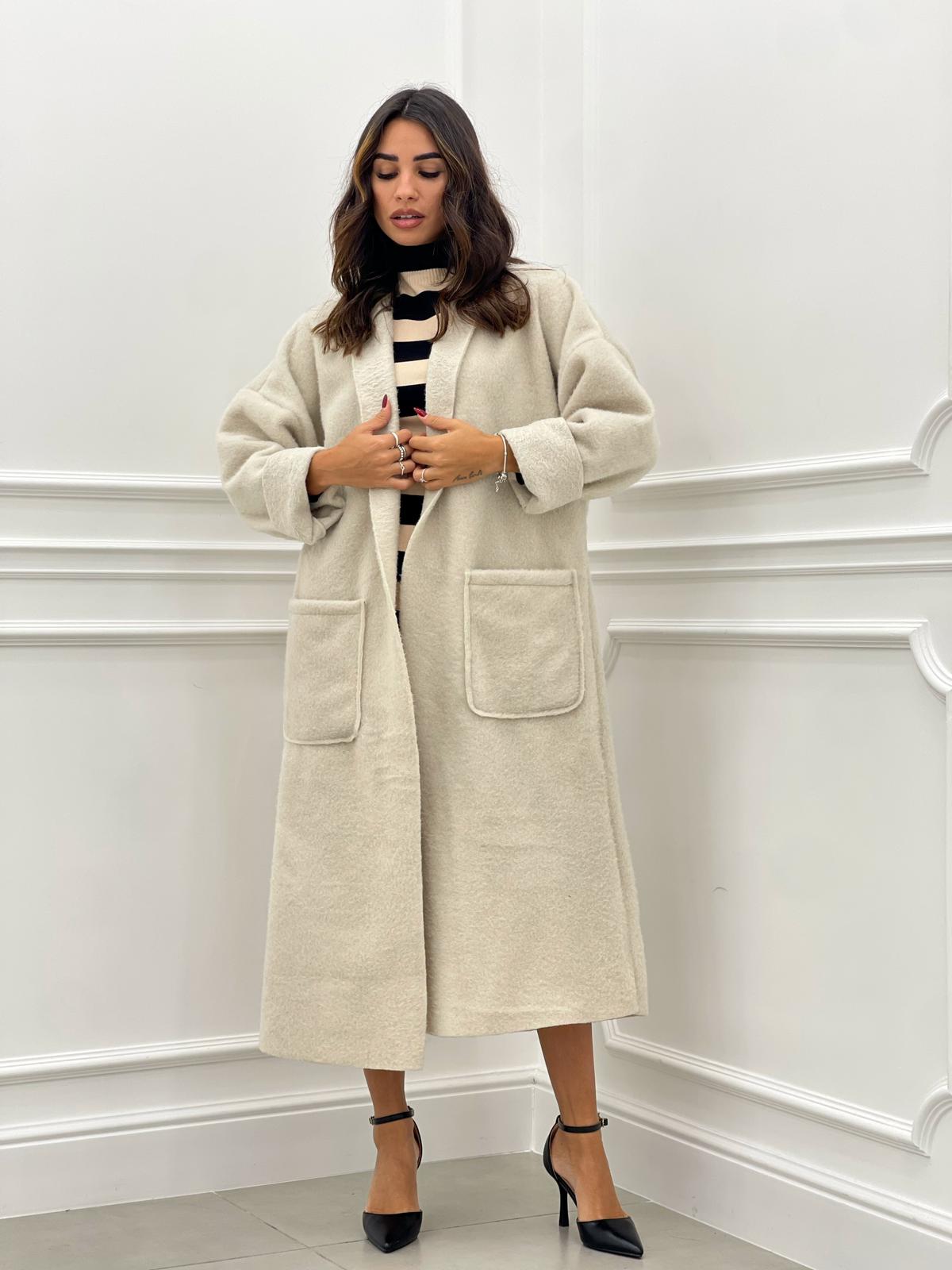 CAPPOTTO LANA COTTA CON TASCHE