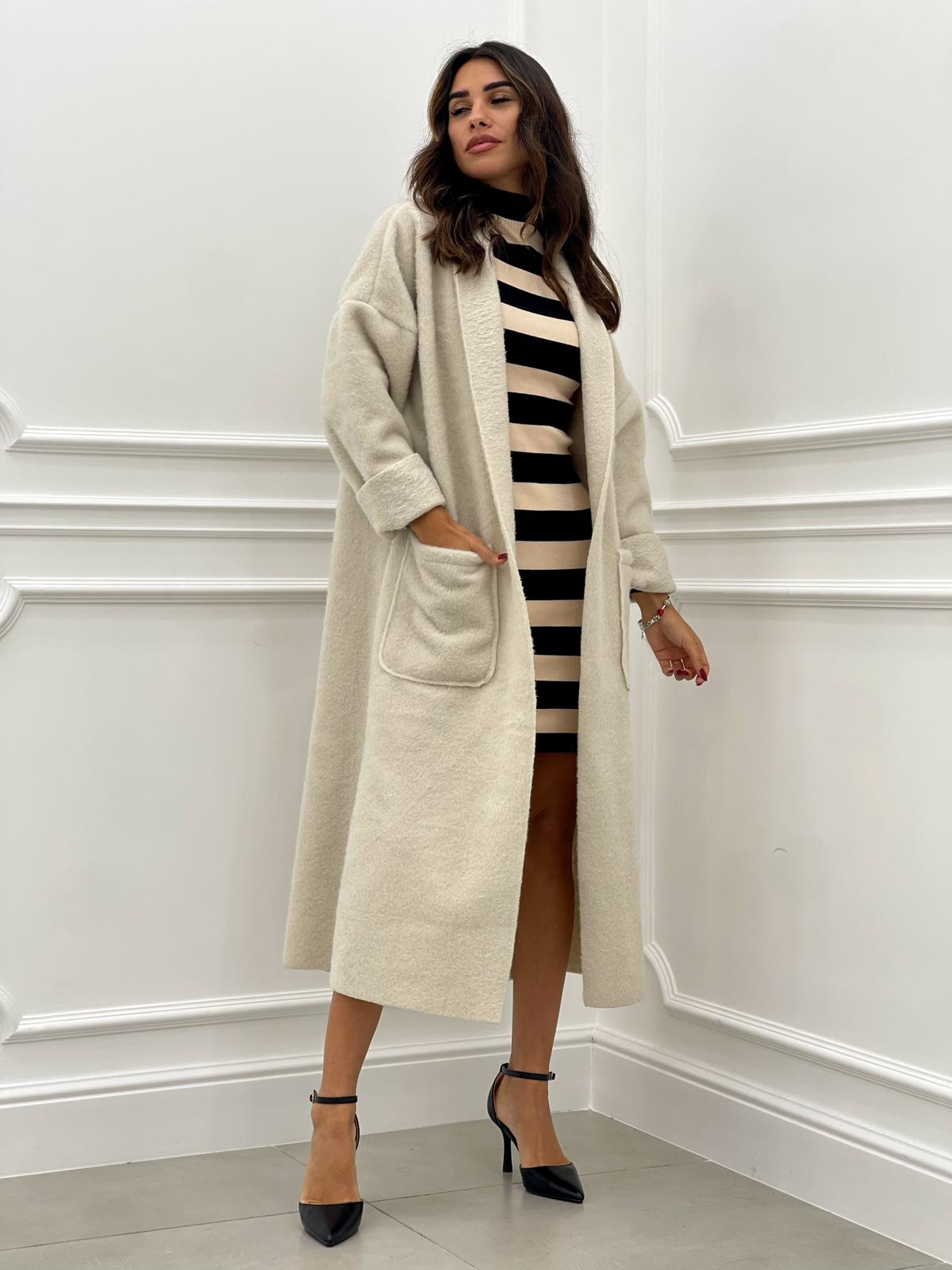 CAPPOTTO LANA COTTA CON TASCHE