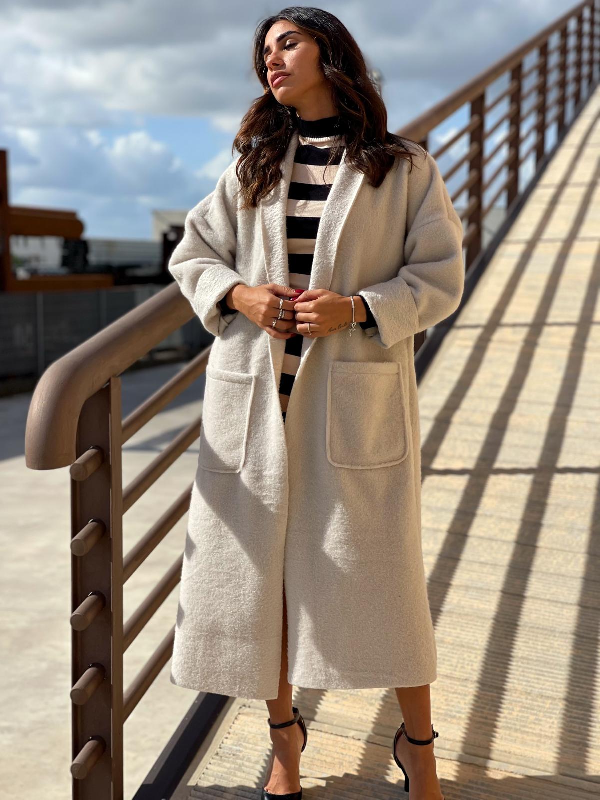 CAPPOTTO LANA COTTA CON TASCHE