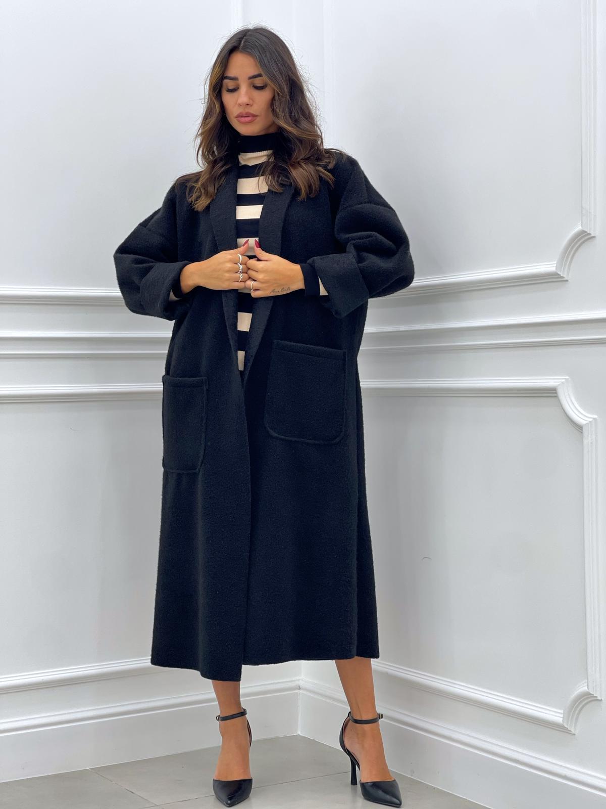 CAPPOTTO LANA COTTA CON TASCHE