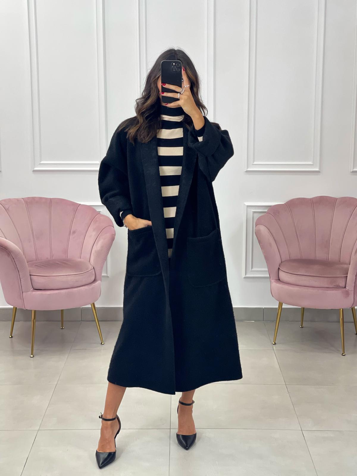 CAPPOTTO LANA COTTA CON TASCHE