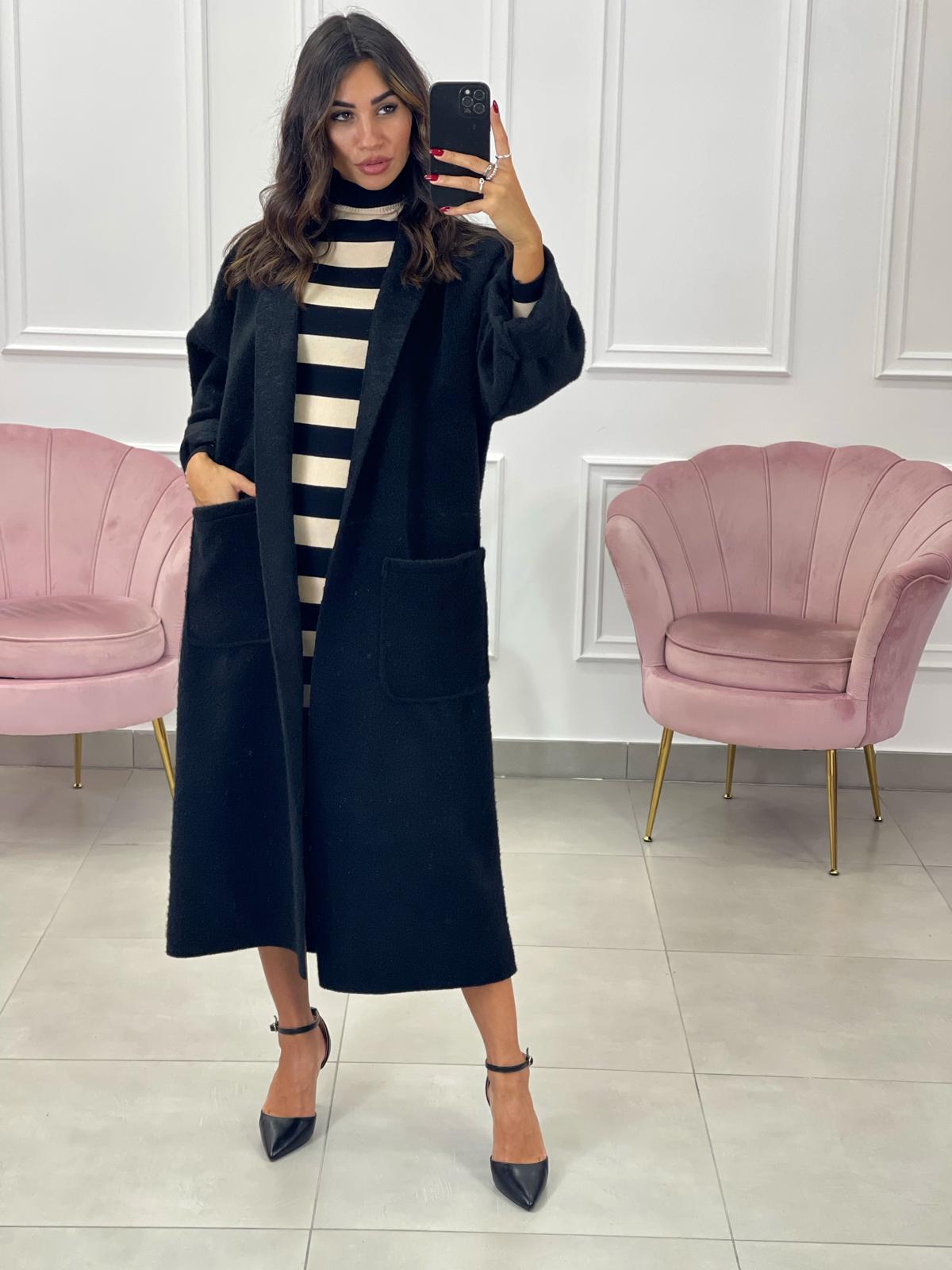 CAPPOTTO LANA COTTA CON TASCHE