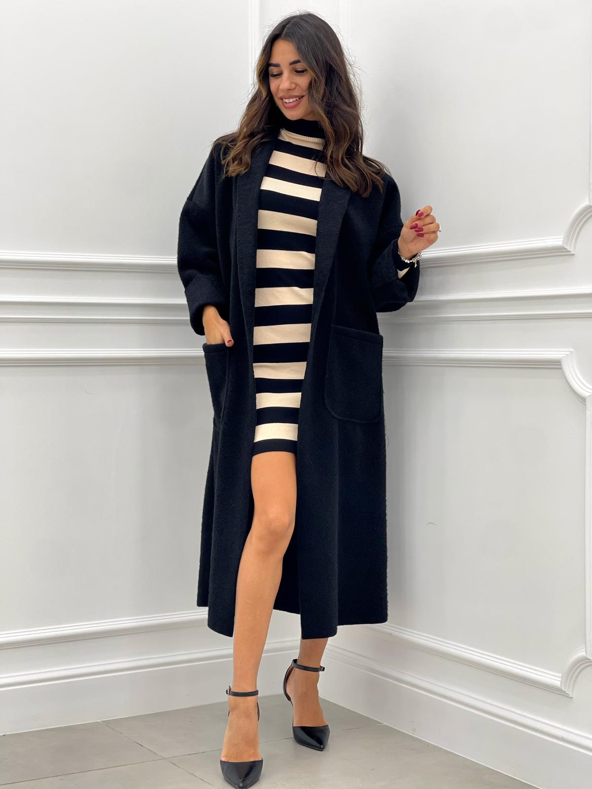 CAPPOTTO LANA COTTA CON TASCHE