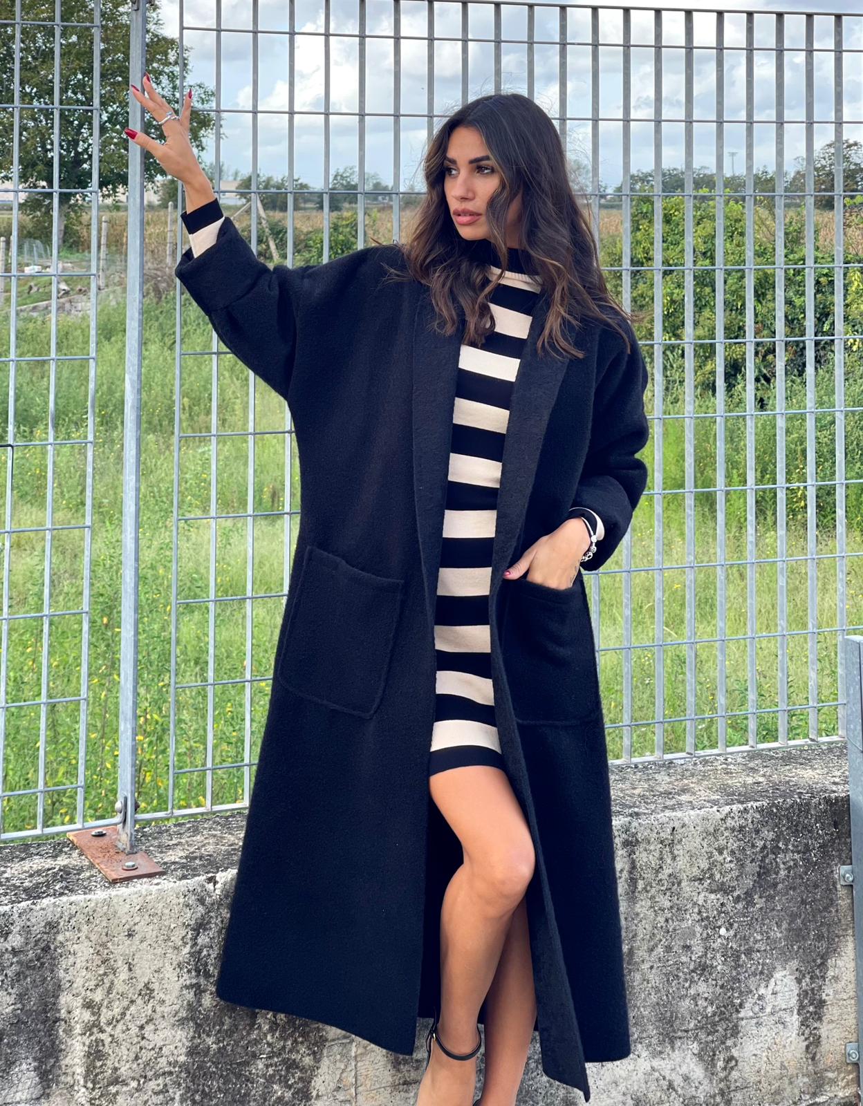 CAPPOTTO LANA COTTA CON TASCHE
