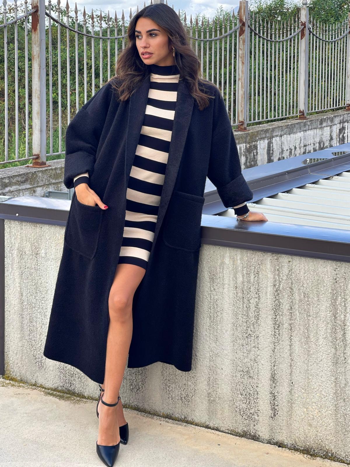 CAPPOTTO LANA COTTA CON TASCHE