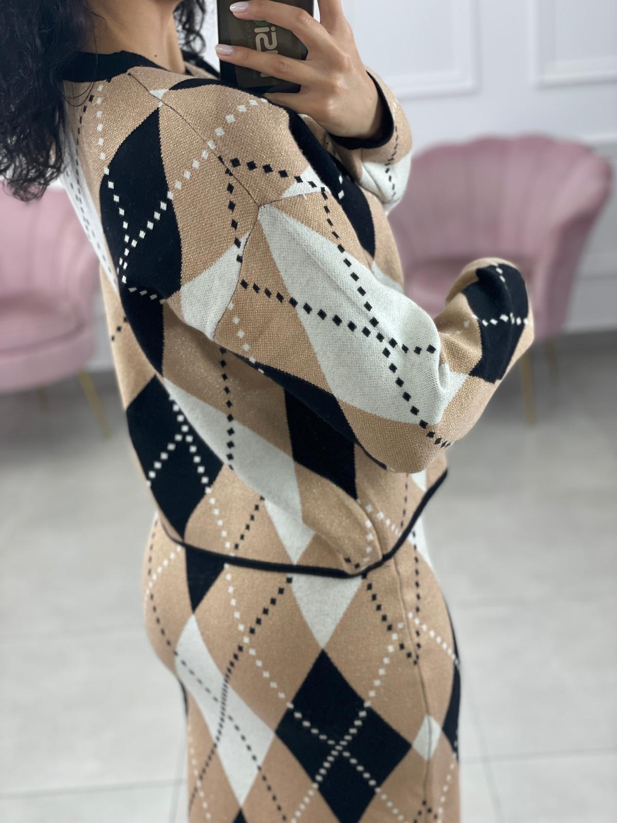 COMPLETO MAGLIA E GONNA FANTASIA ROMBI