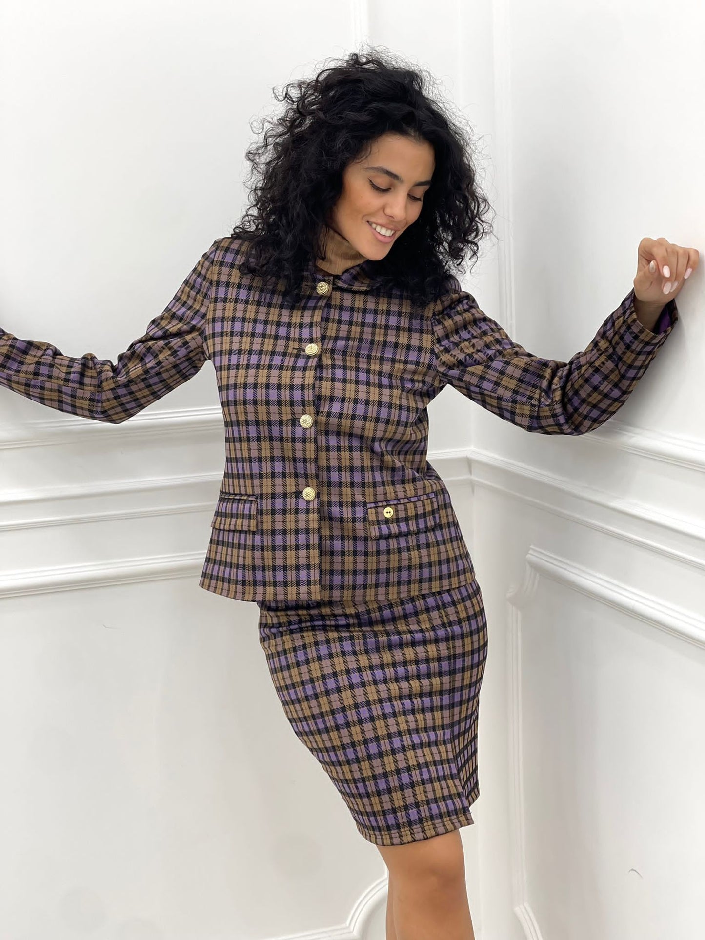 GIACCA QUADRI BOTTONI ORO TOP QUALITY