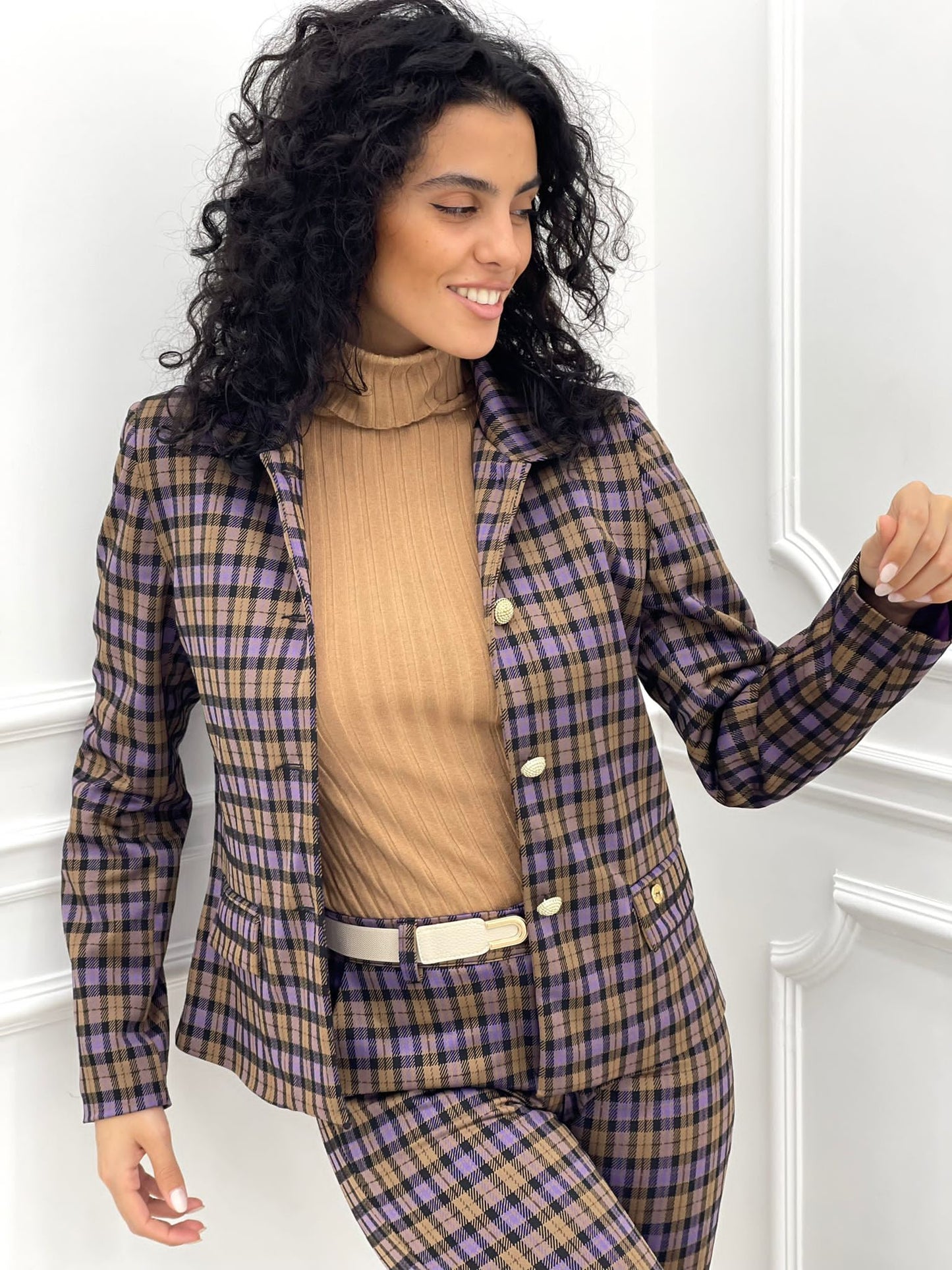 GIACCA QUADRI BOTTONI ORO TOP QUALITY