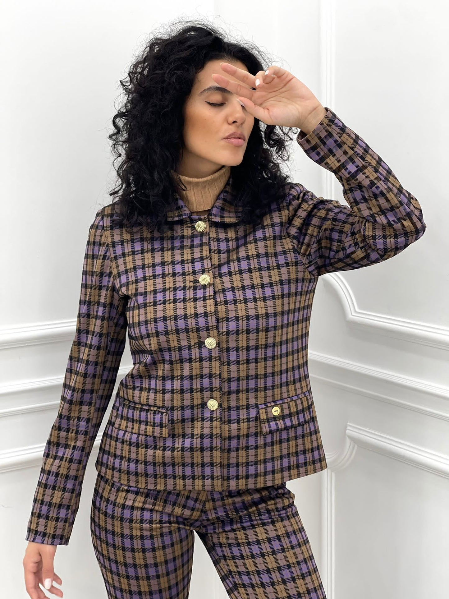 GIACCA QUADRI BOTTONI ORO TOP QUALITY