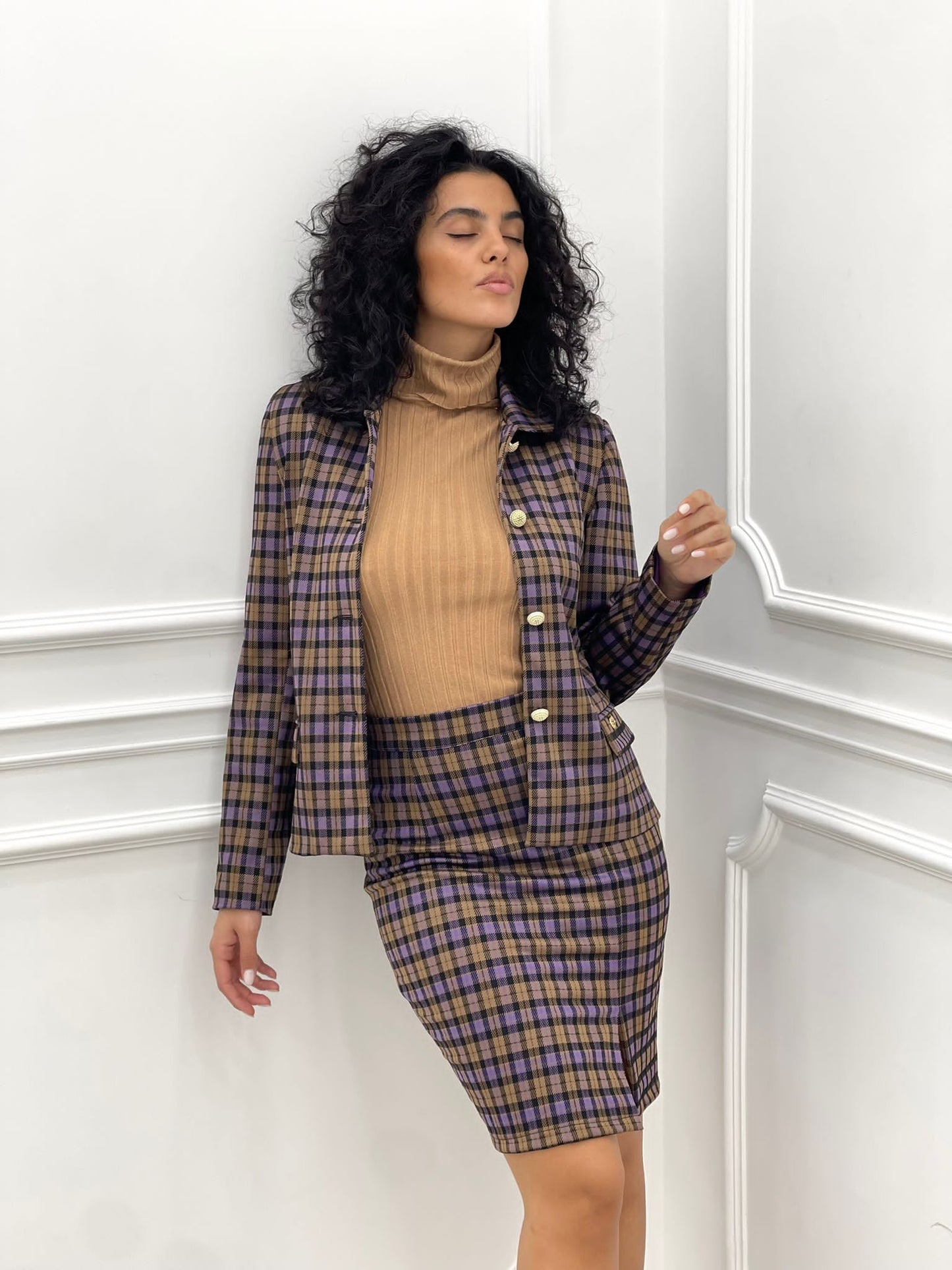 GIACCA QUADRI BOTTONI ORO TOP QUALITY