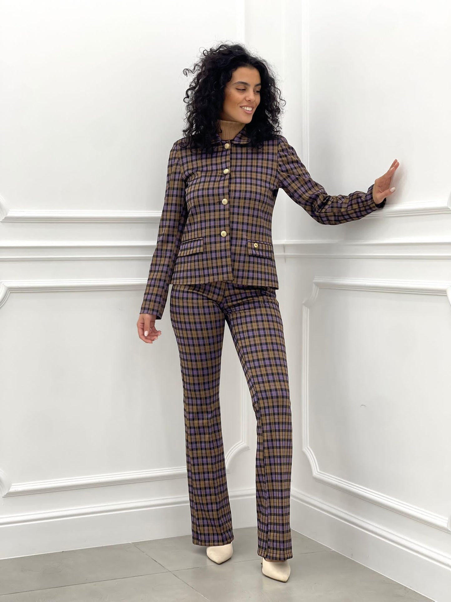 GIACCA QUADRI BOTTONI ORO TOP QUALITY