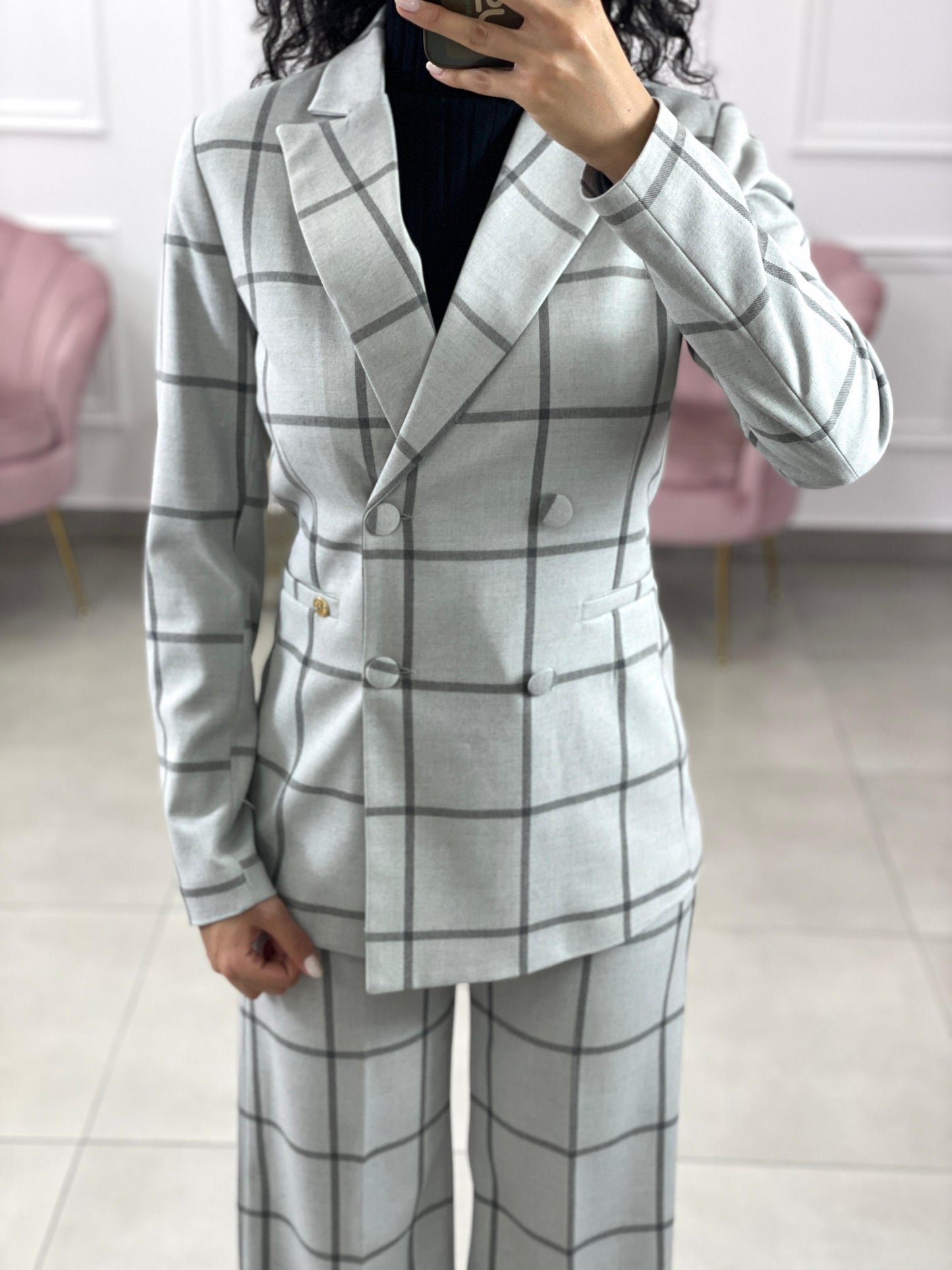 GIACCA QUADRI DOPPIO PETTO TOP QUALITY