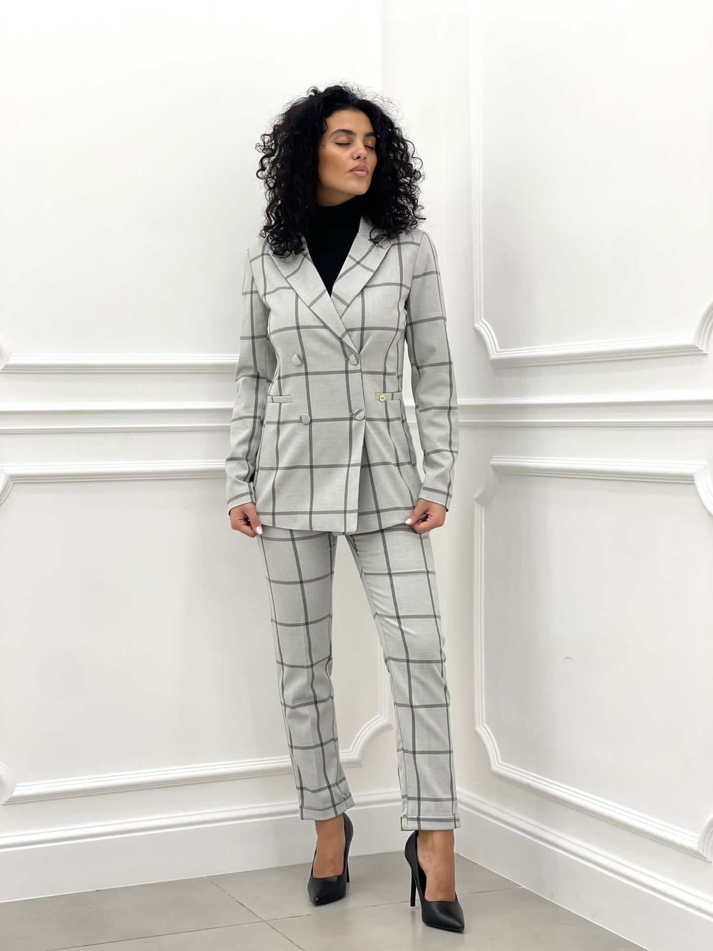 GIACCA QUADRI DOPPIO PETTO TOP QUALITY
