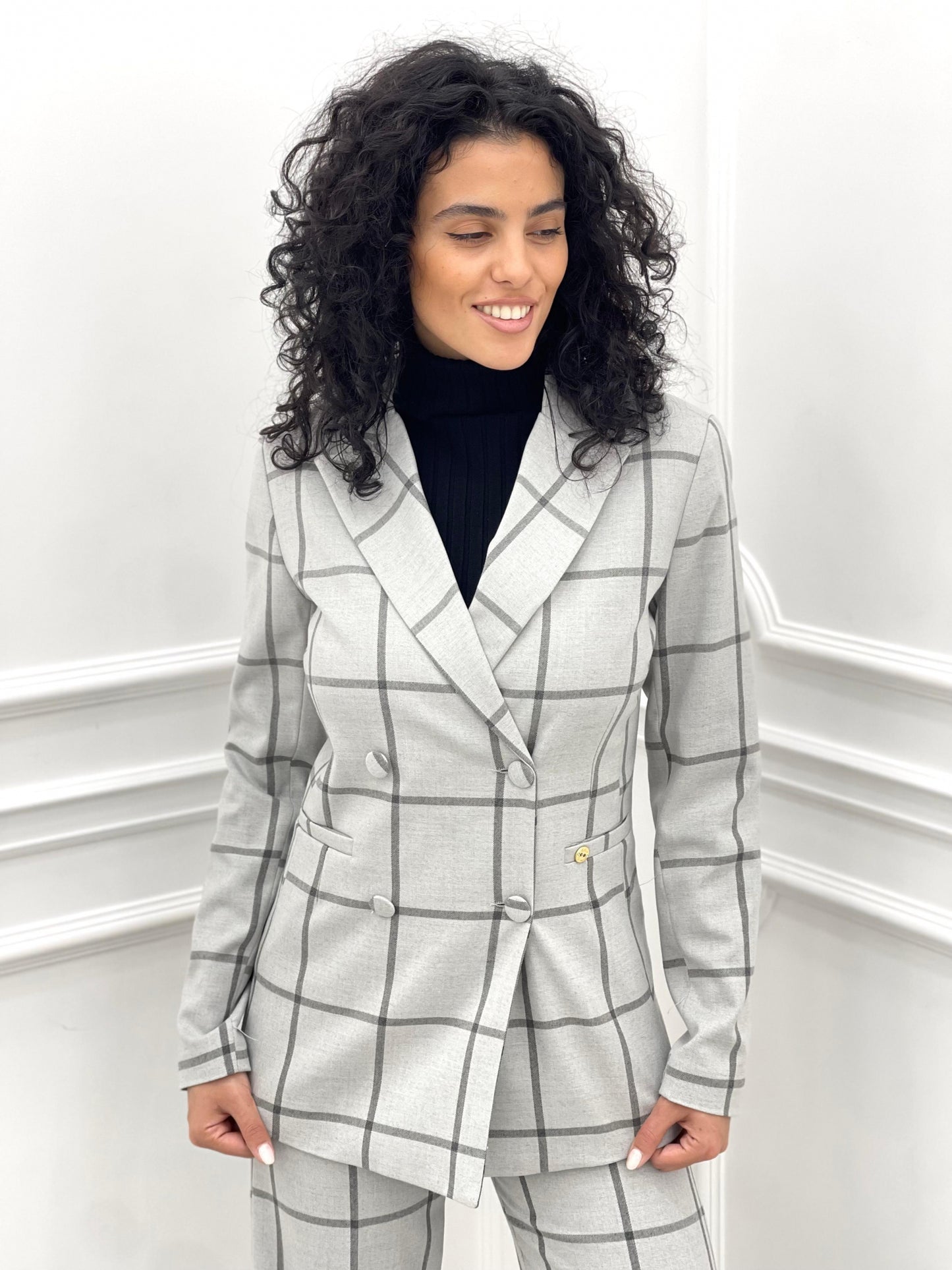 GIACCA QUADRI DOPPIO PETTO TOP QUALITY