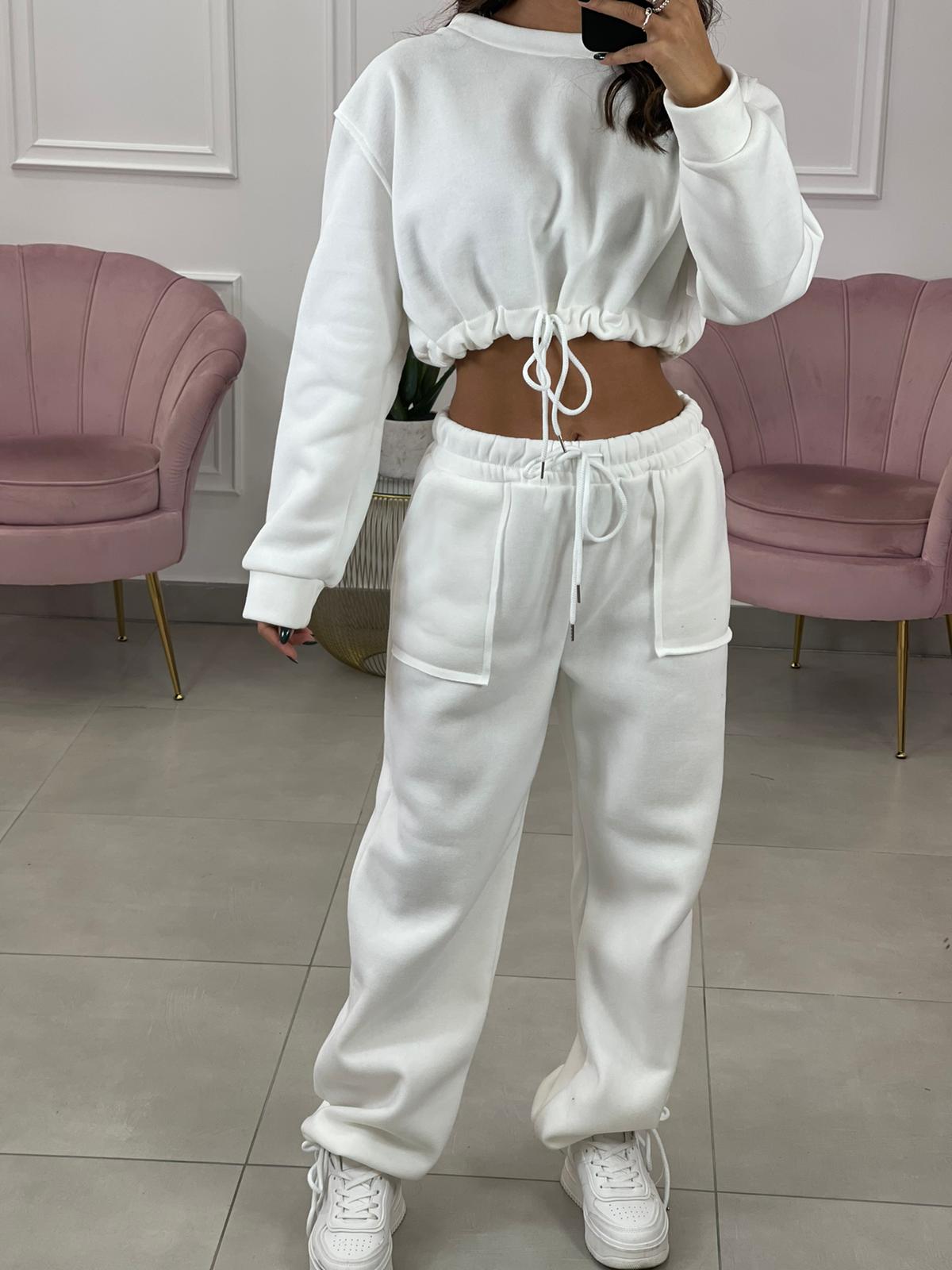 COMPLETO FELPA CROP E PANTALONE