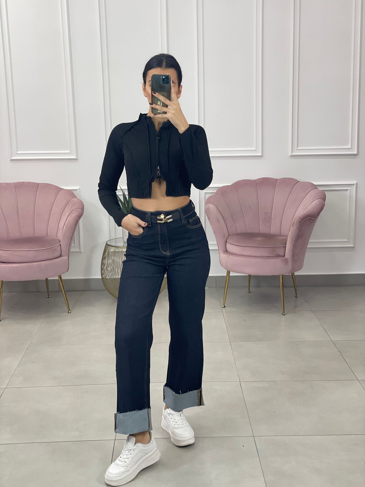 JEANS 5 TASCHE GAMBA LARGA