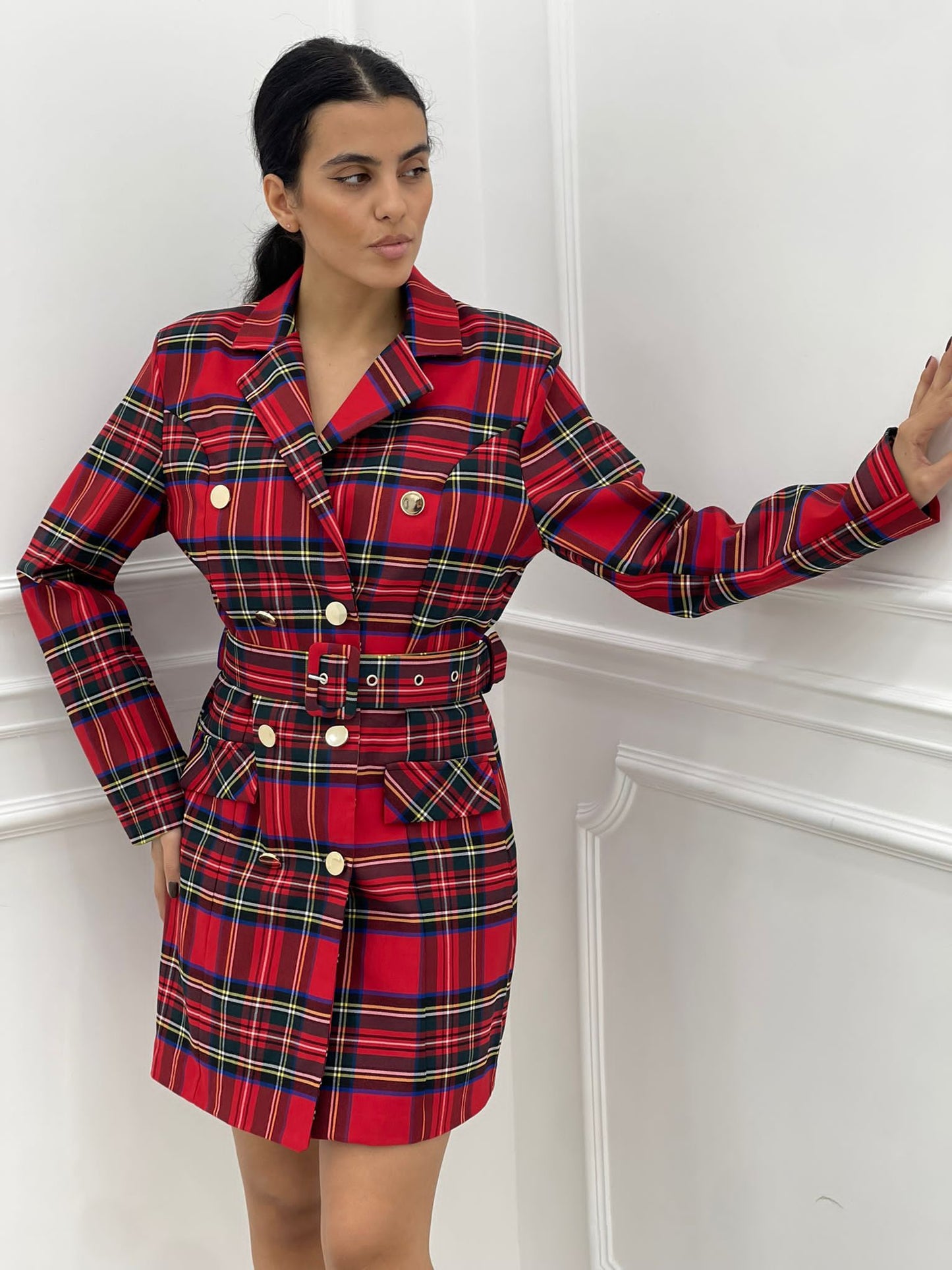 VESTITO MODELLO GIACCA IN TARTAN