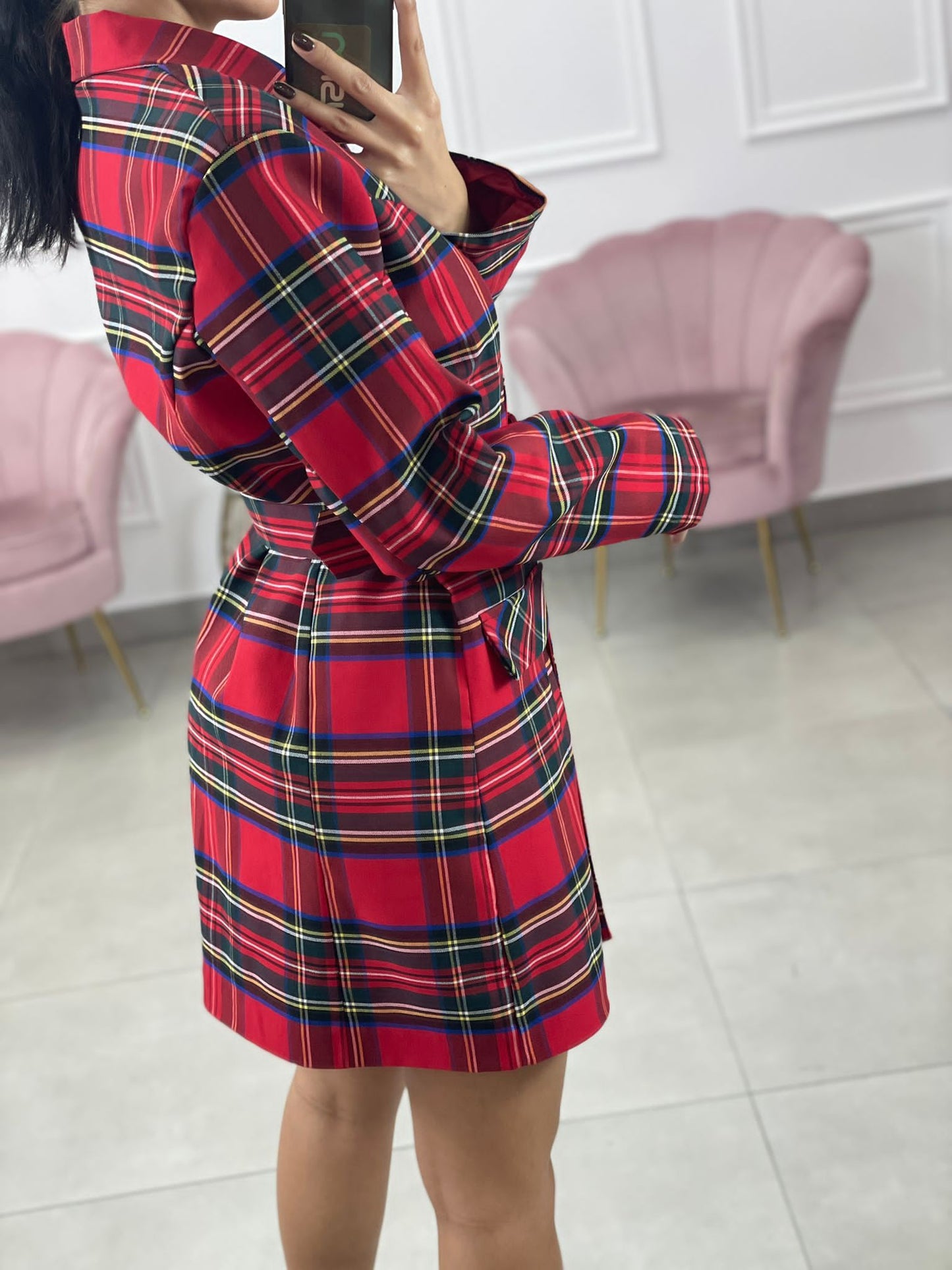 VESTITO MODELLO GIACCA IN TARTAN
