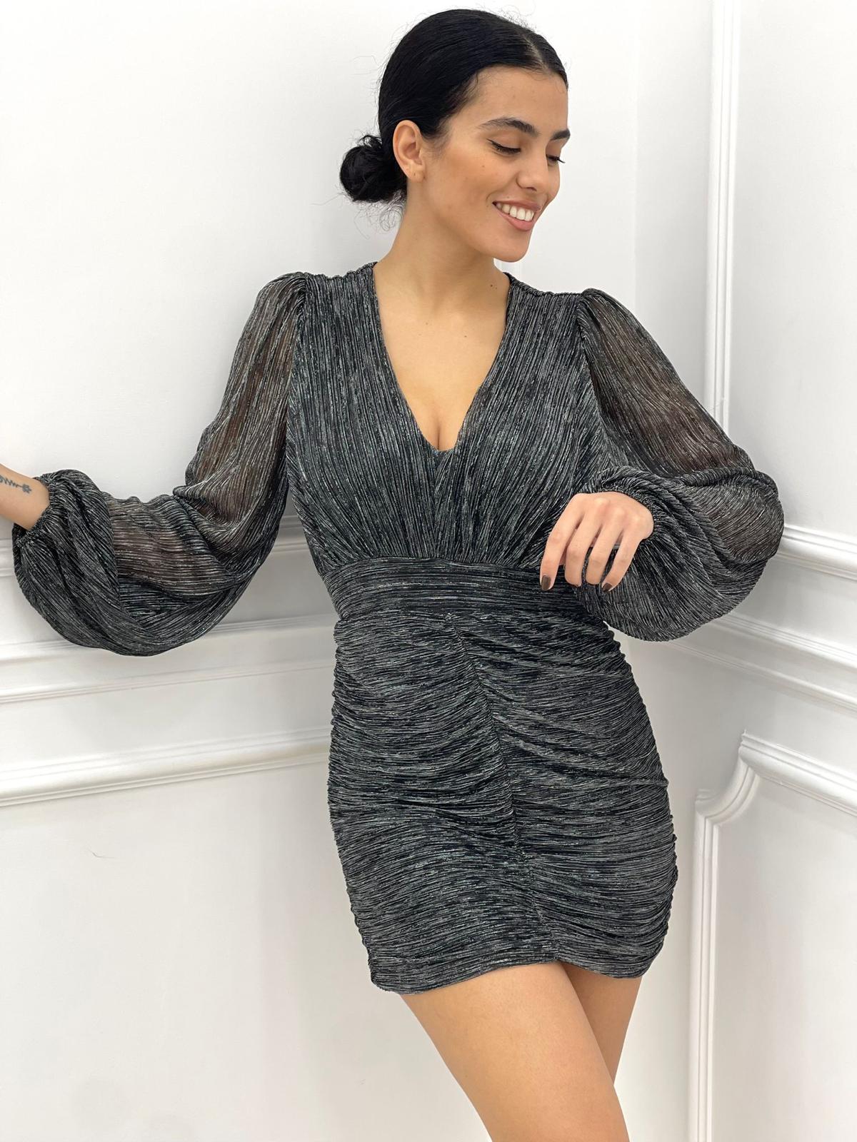 VESTITO DRAPPEGGIATO EFFETTO LUREX