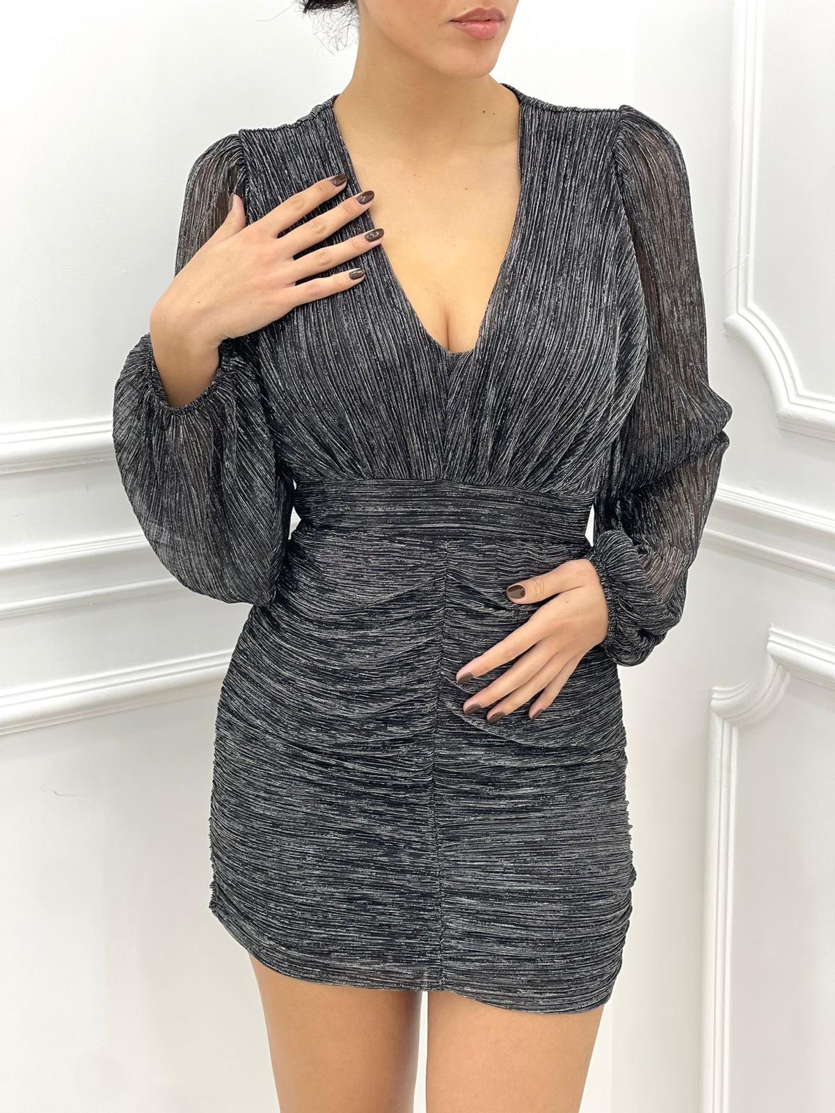 VESTITO DRAPPEGGIATO EFFETTO LUREX