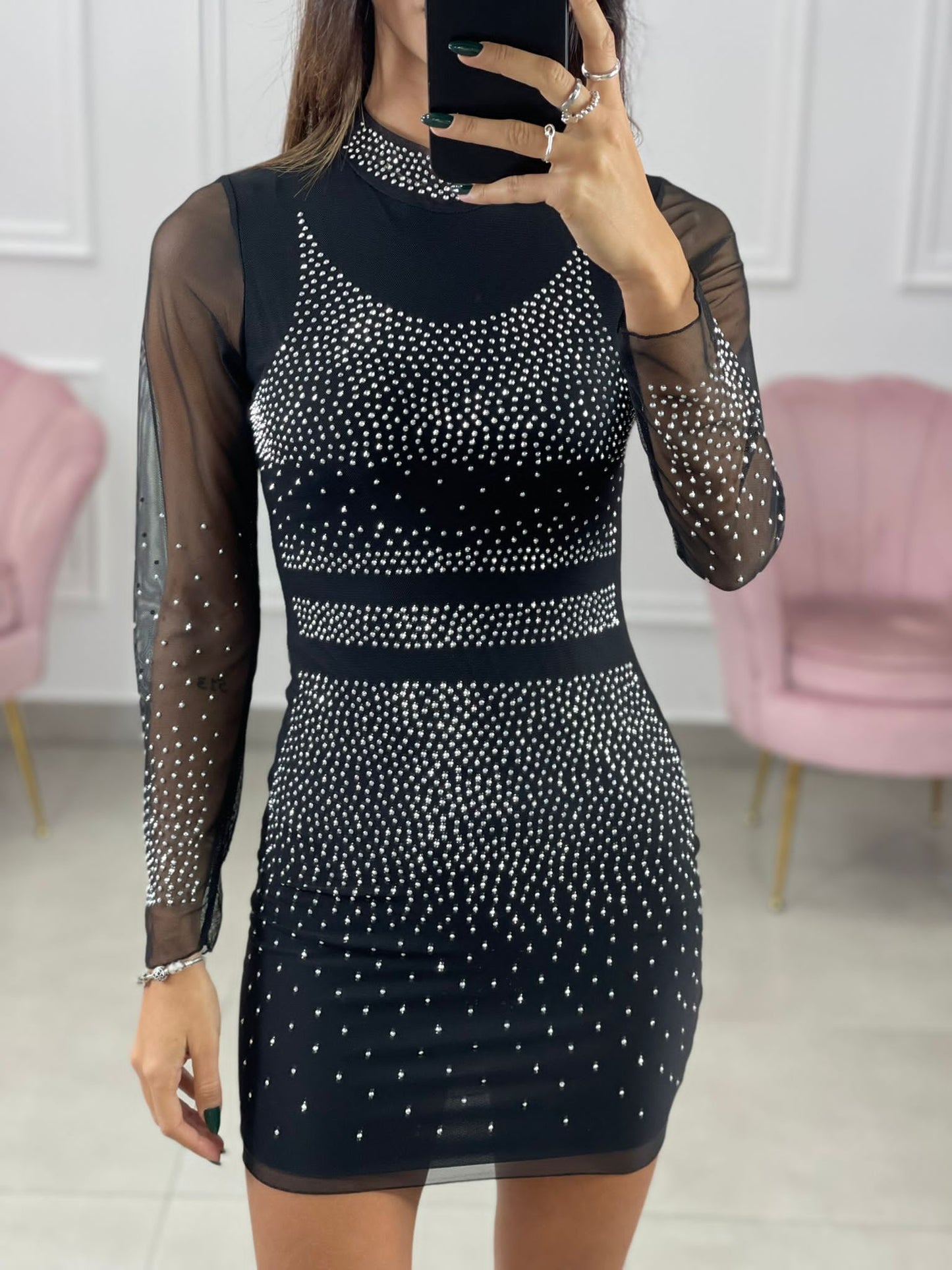 VESTITO TULLE E STRASS