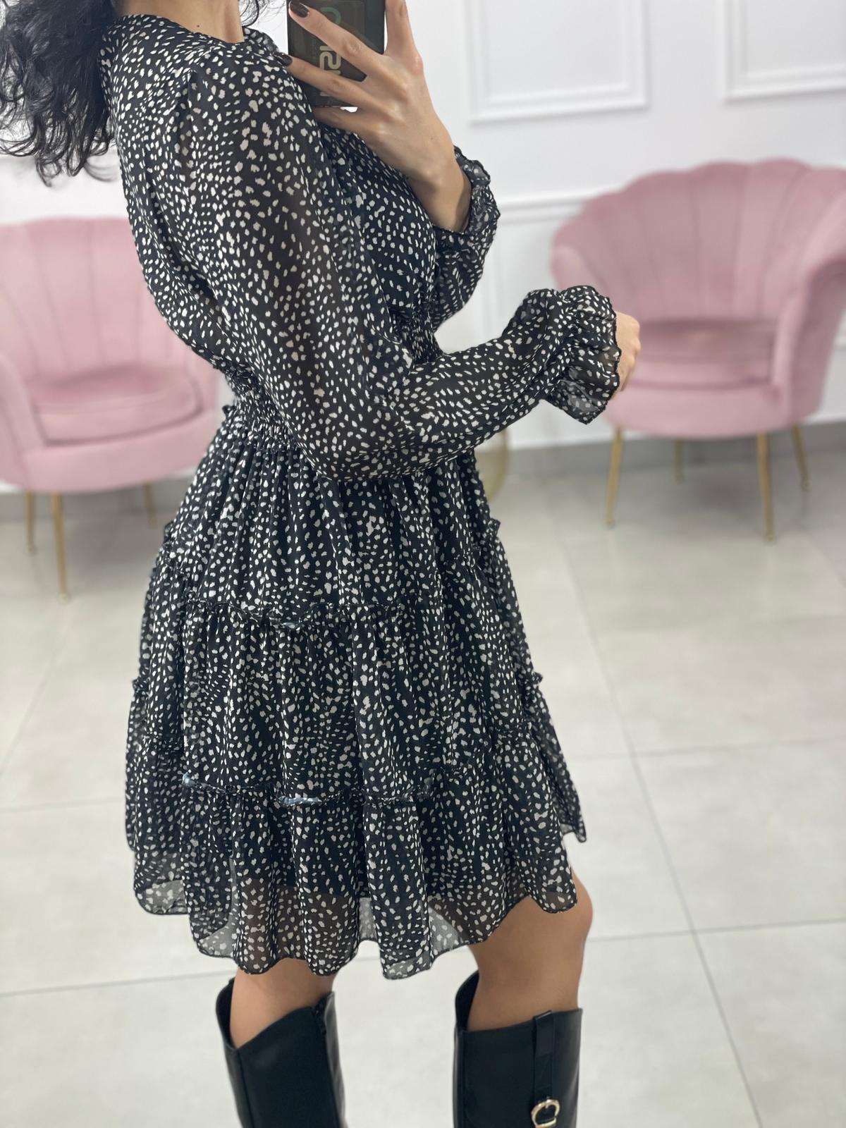 VESTITINO GEORGETTE FANTASIA SCOLLO INCROCIO