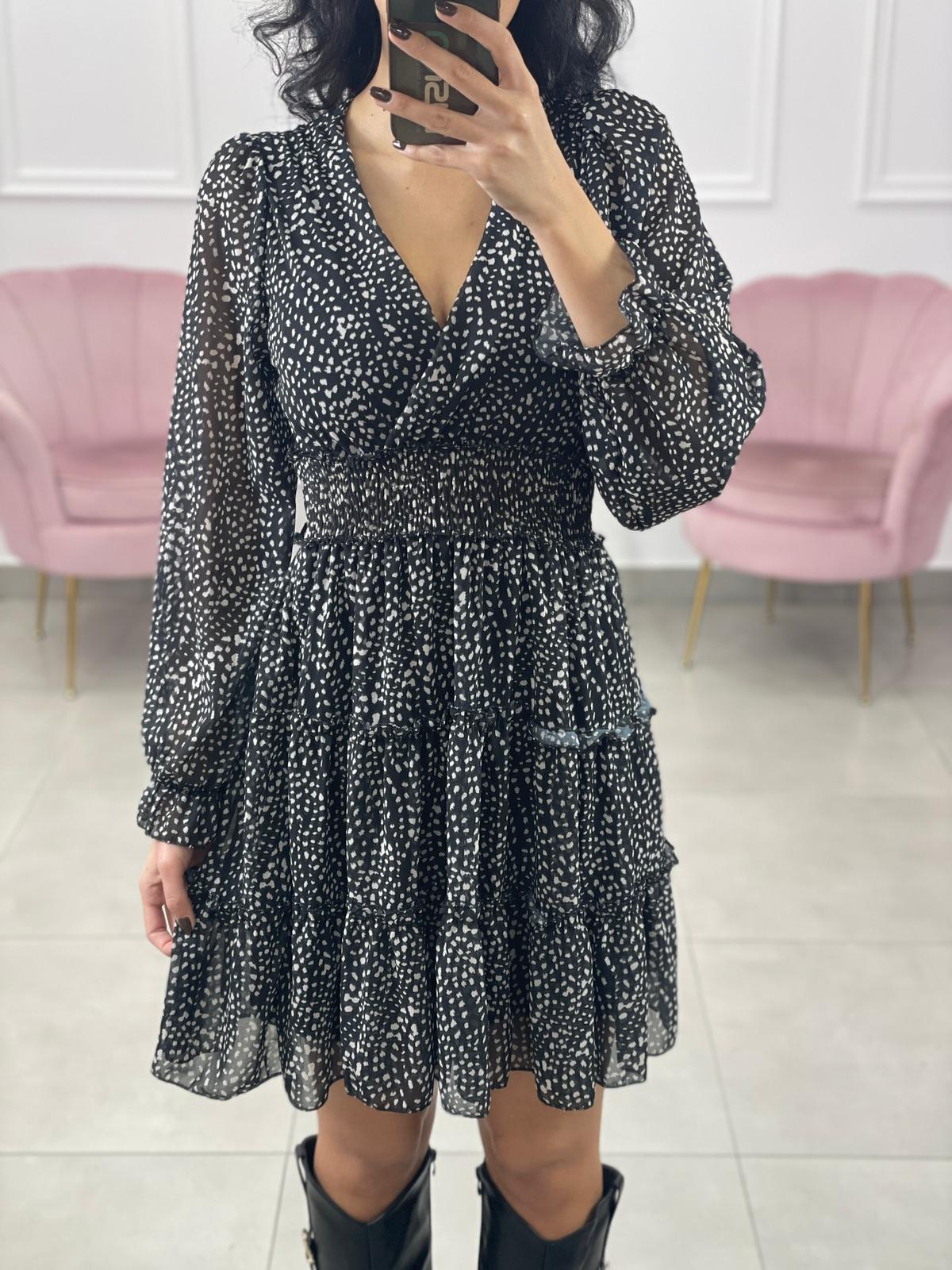 VESTITINO GEORGETTE FANTASIA SCOLLO INCROCIO